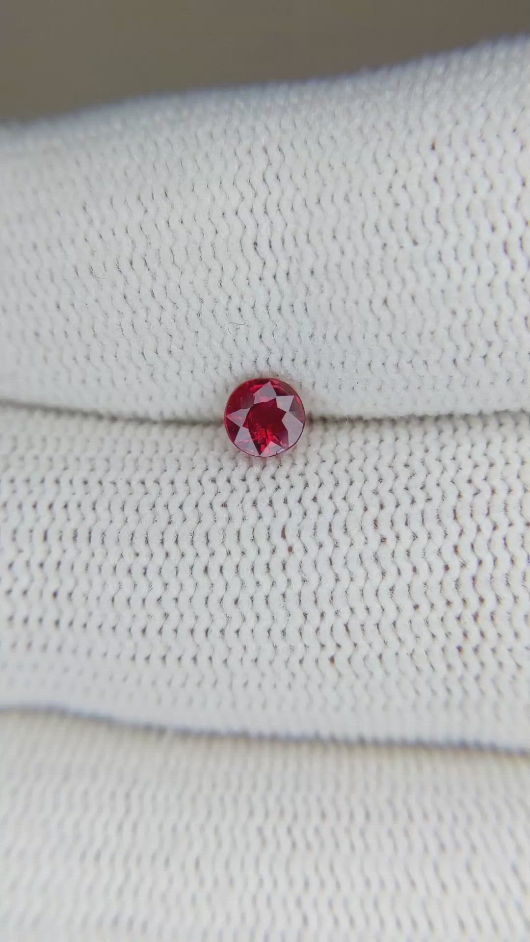 0.38 Ct. Ruby from Thailand Size Video