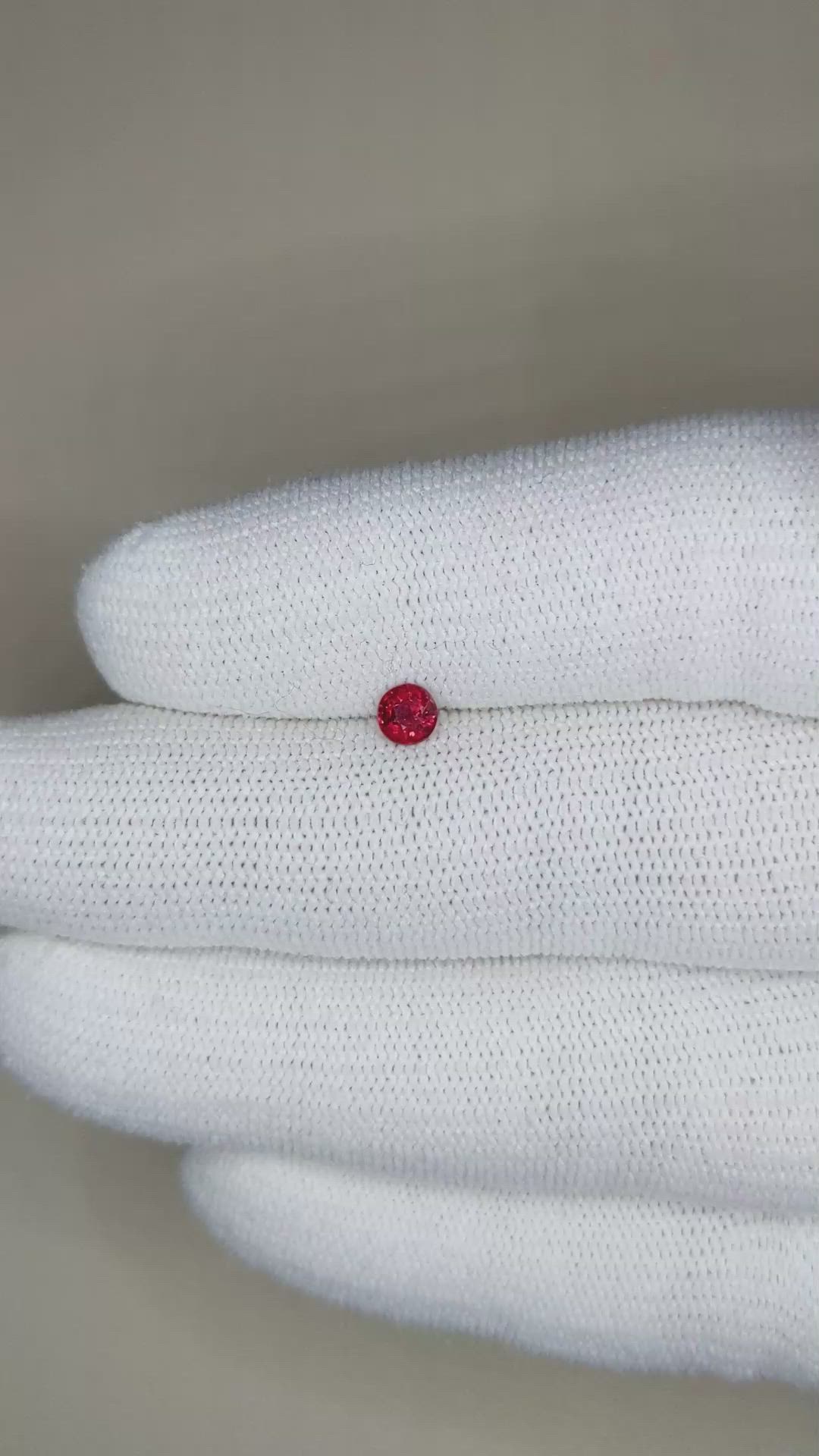 0.38 Ct. Ruby from Thailand Size Video
