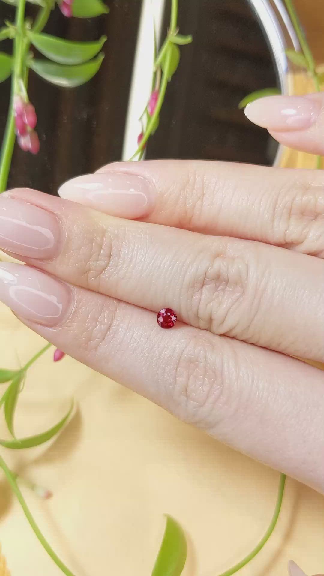 0.38 Ct. Ruby from Thailand Size Video