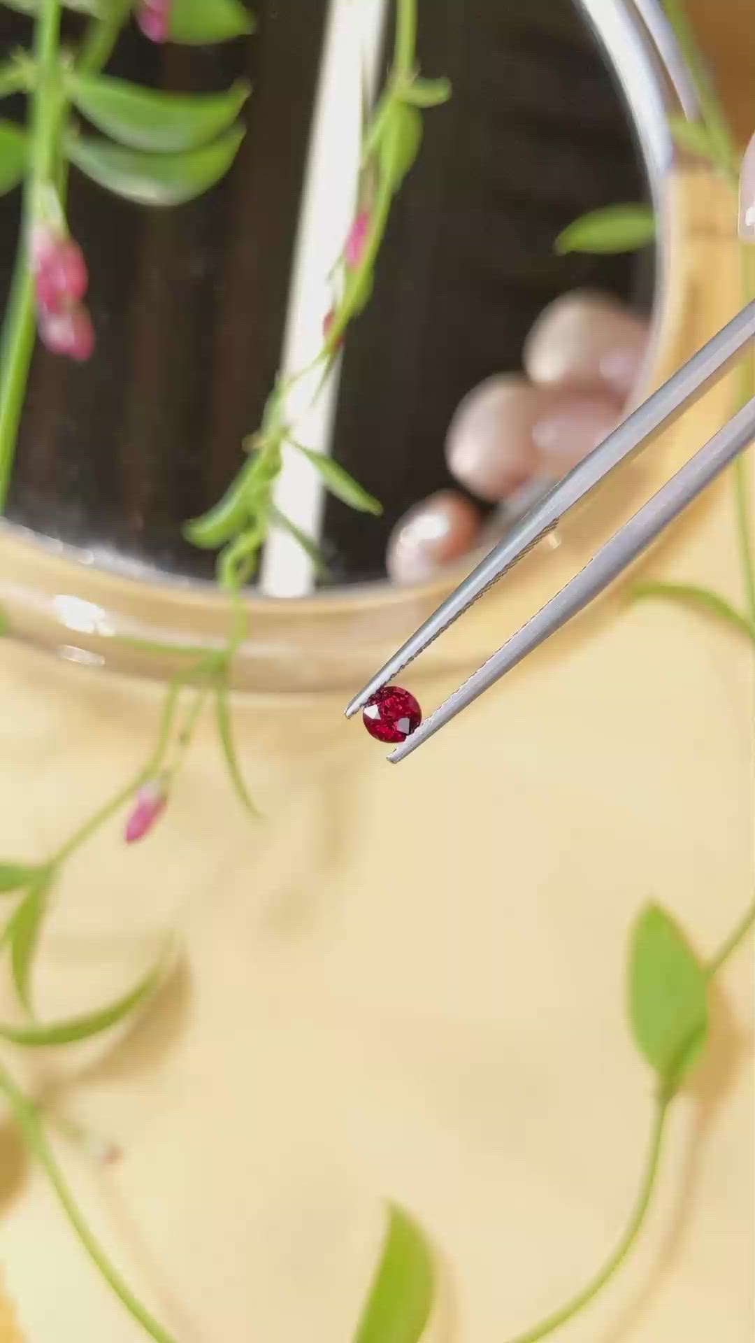 0.38 Ct. Ruby from Thailand Size Video
