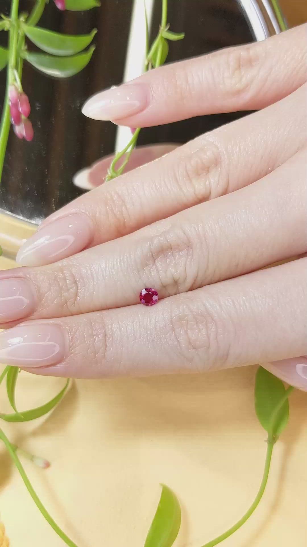 0.37 Ct. Ruby from Thailand Size Video