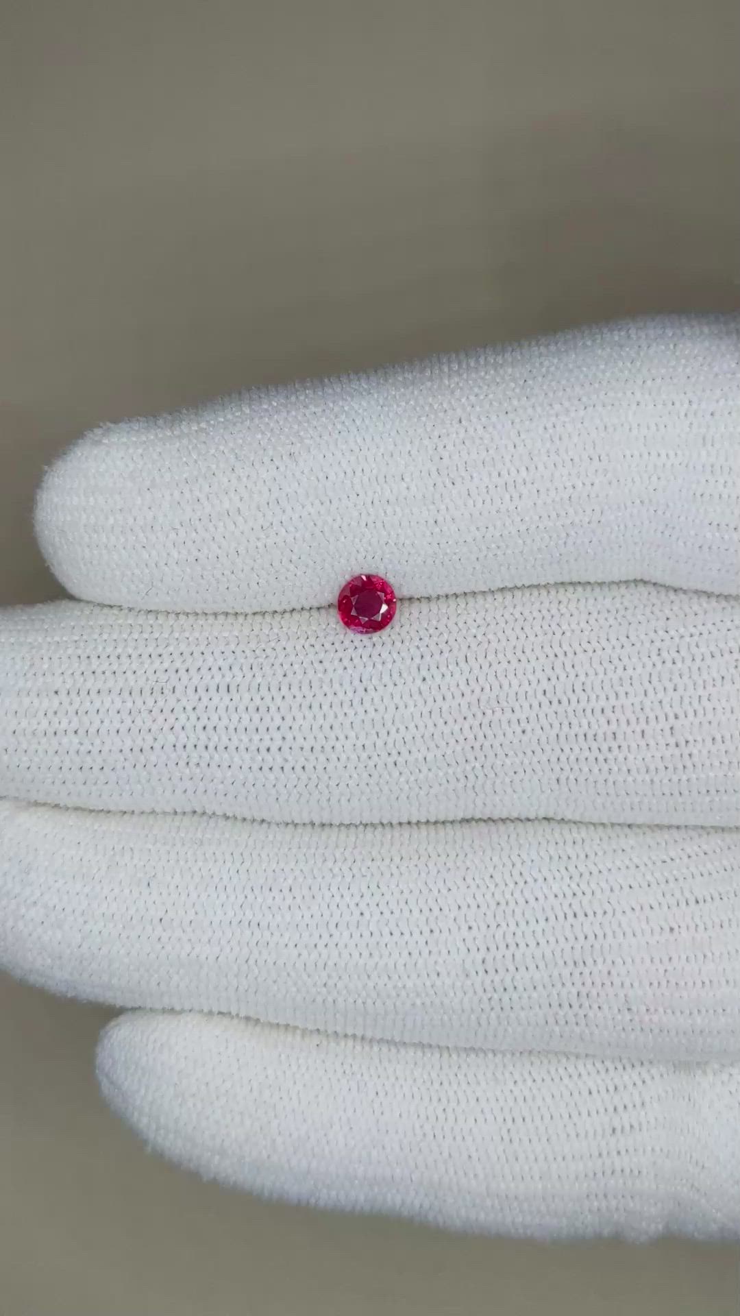 0.37 Ct. Ruby from Thailand Size Video
