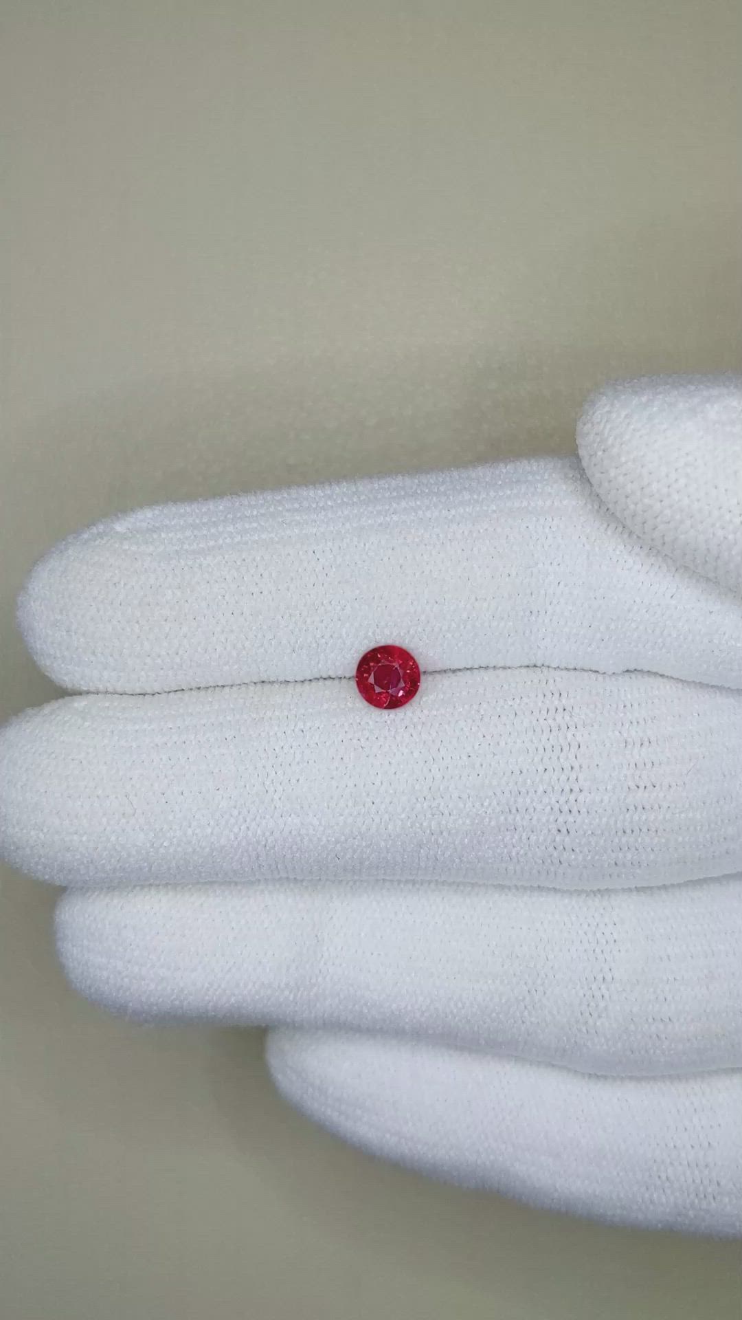 0.54 Ct. Ruby from Thailand Size Video