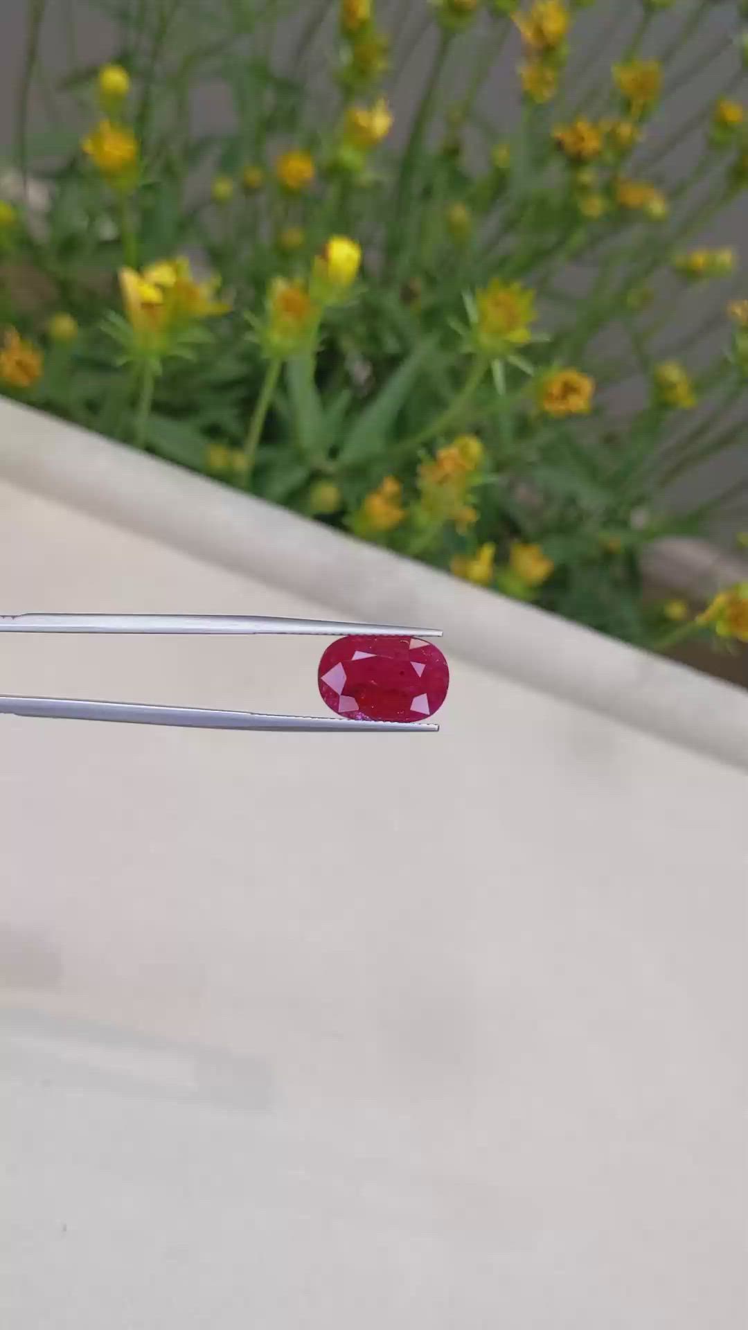 5.06 Ct. Ruby from Mozambique Size Video