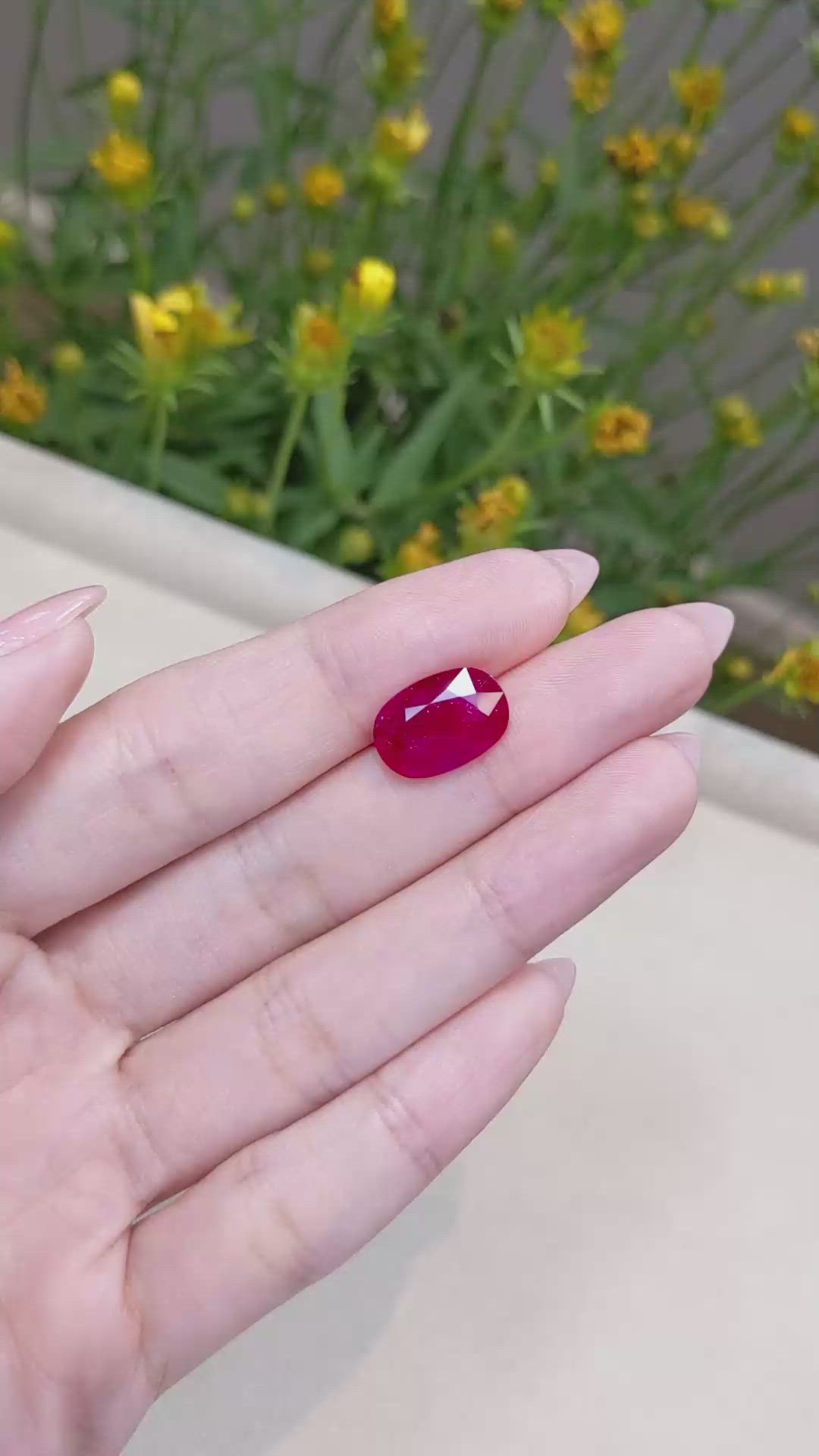 5.71 Ct. Ruby from Mozambique Size Video