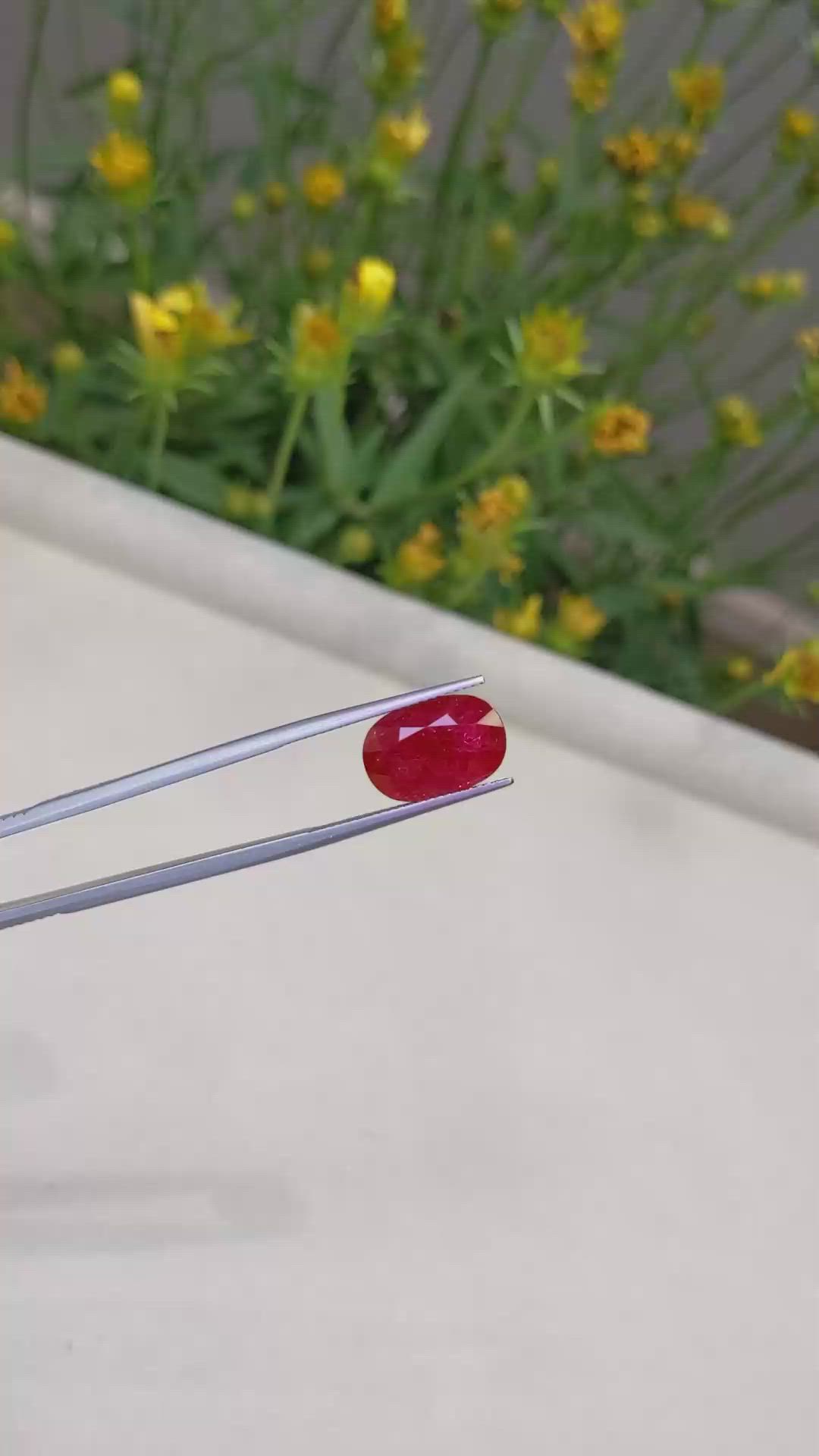 5.71 Ct. Ruby from Mozambique Size Video