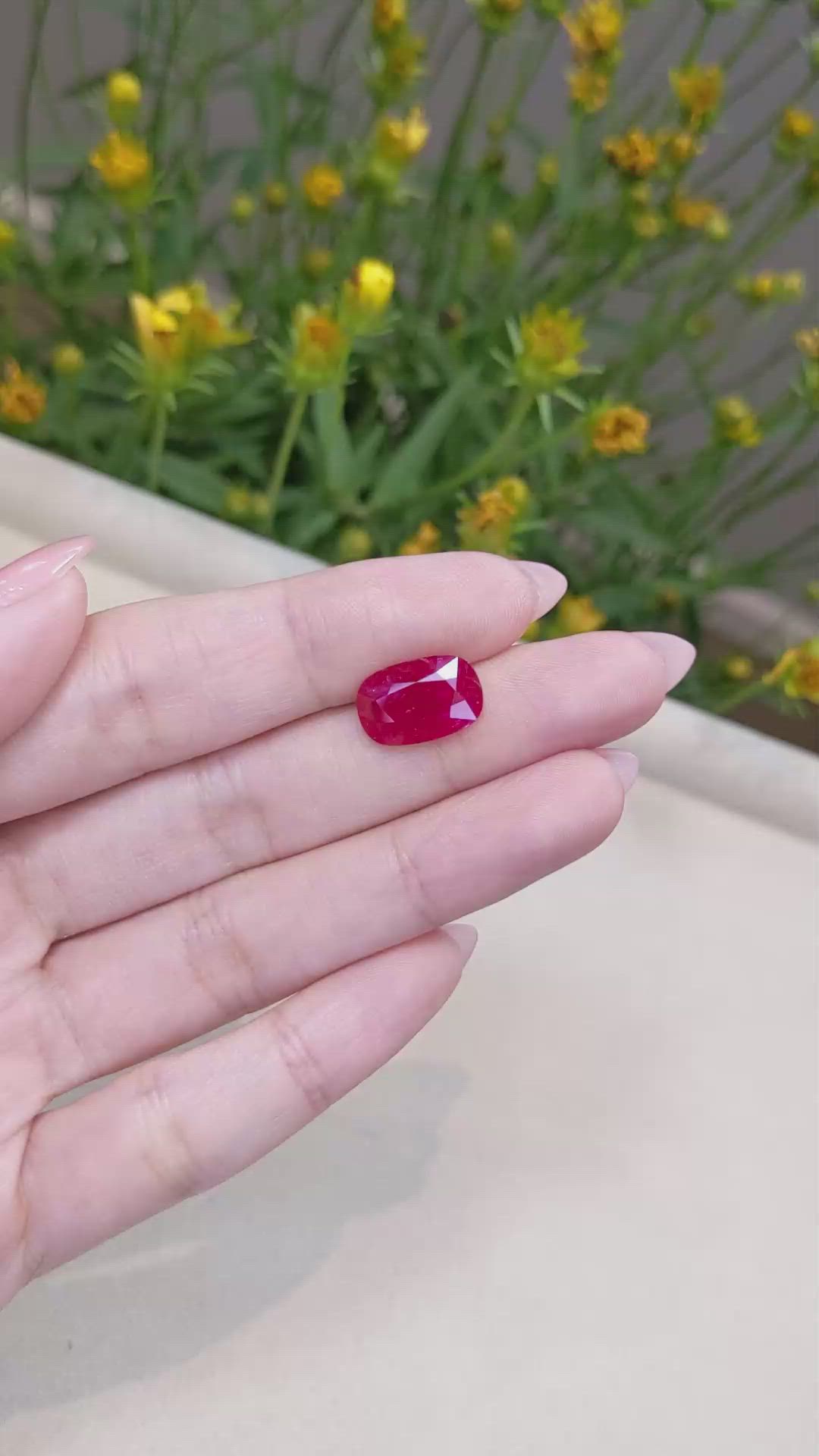 4.66 Ct. Ruby from Mozambique Size Video