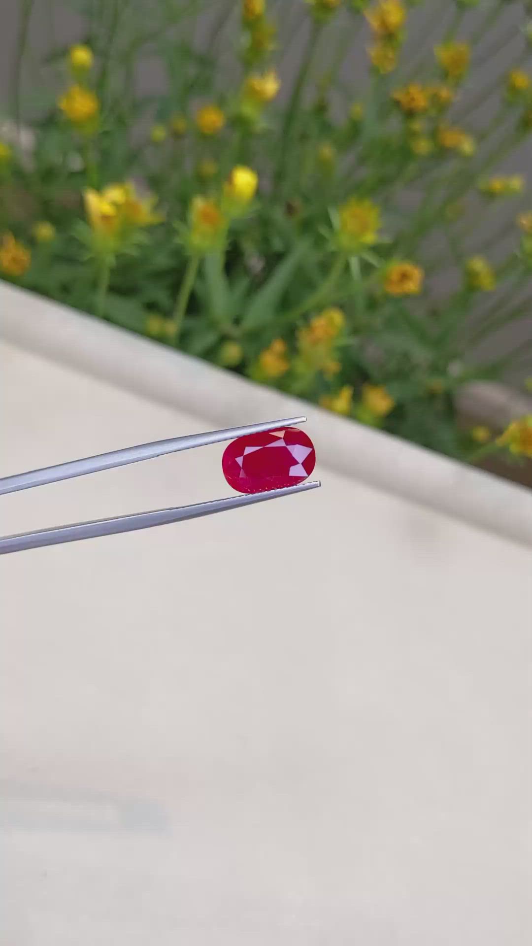 4.21 Ct. Ruby from Mozambique Size Video