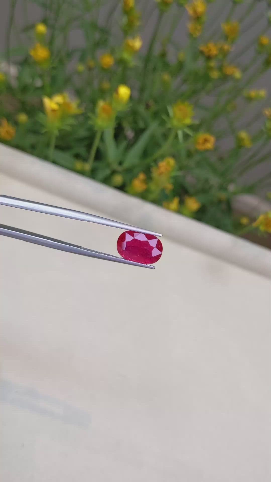 3.79 Ct. Ruby from Mozambique Size Video