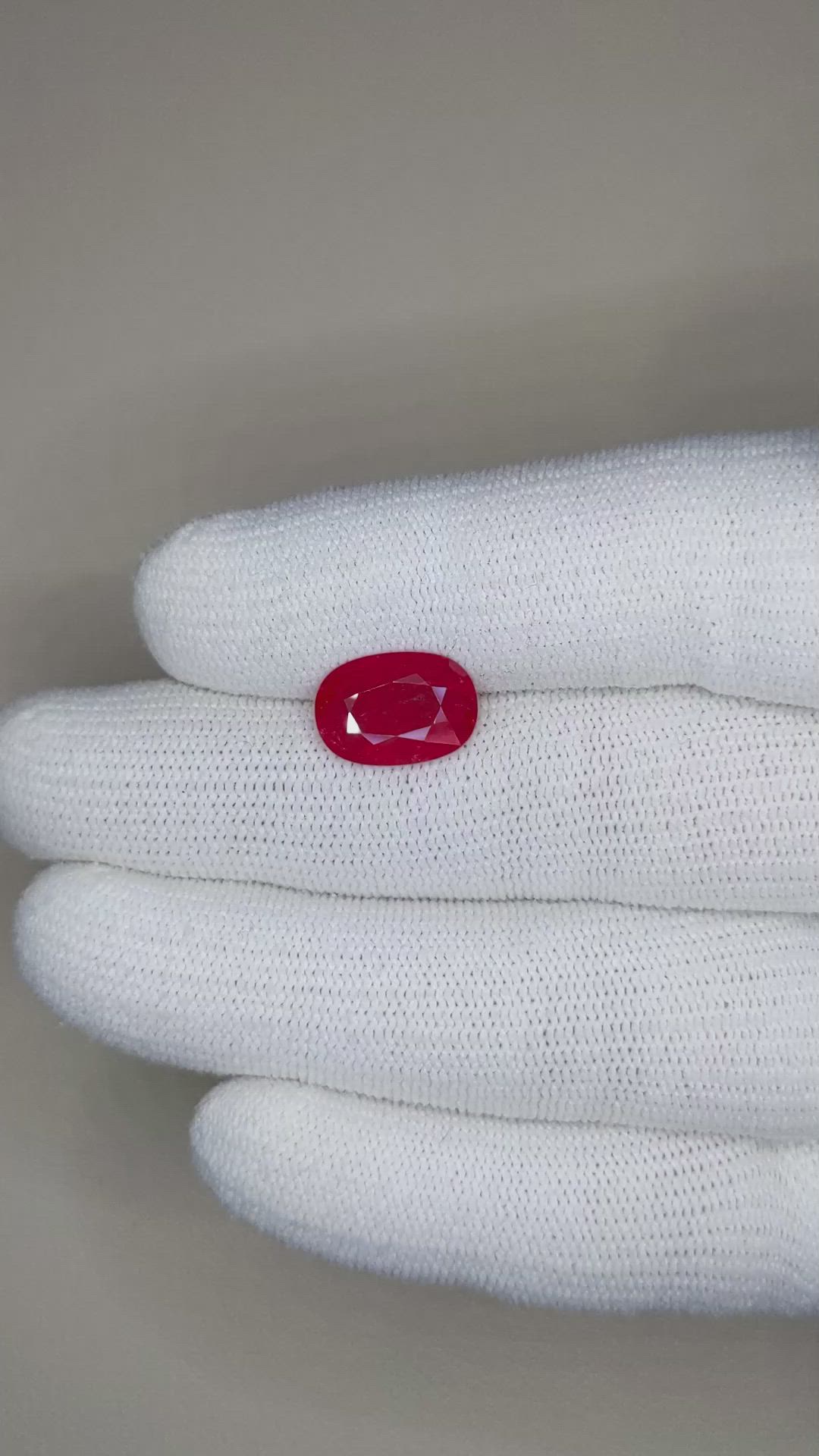 3.79 Ct. Ruby from Mozambique Size Video