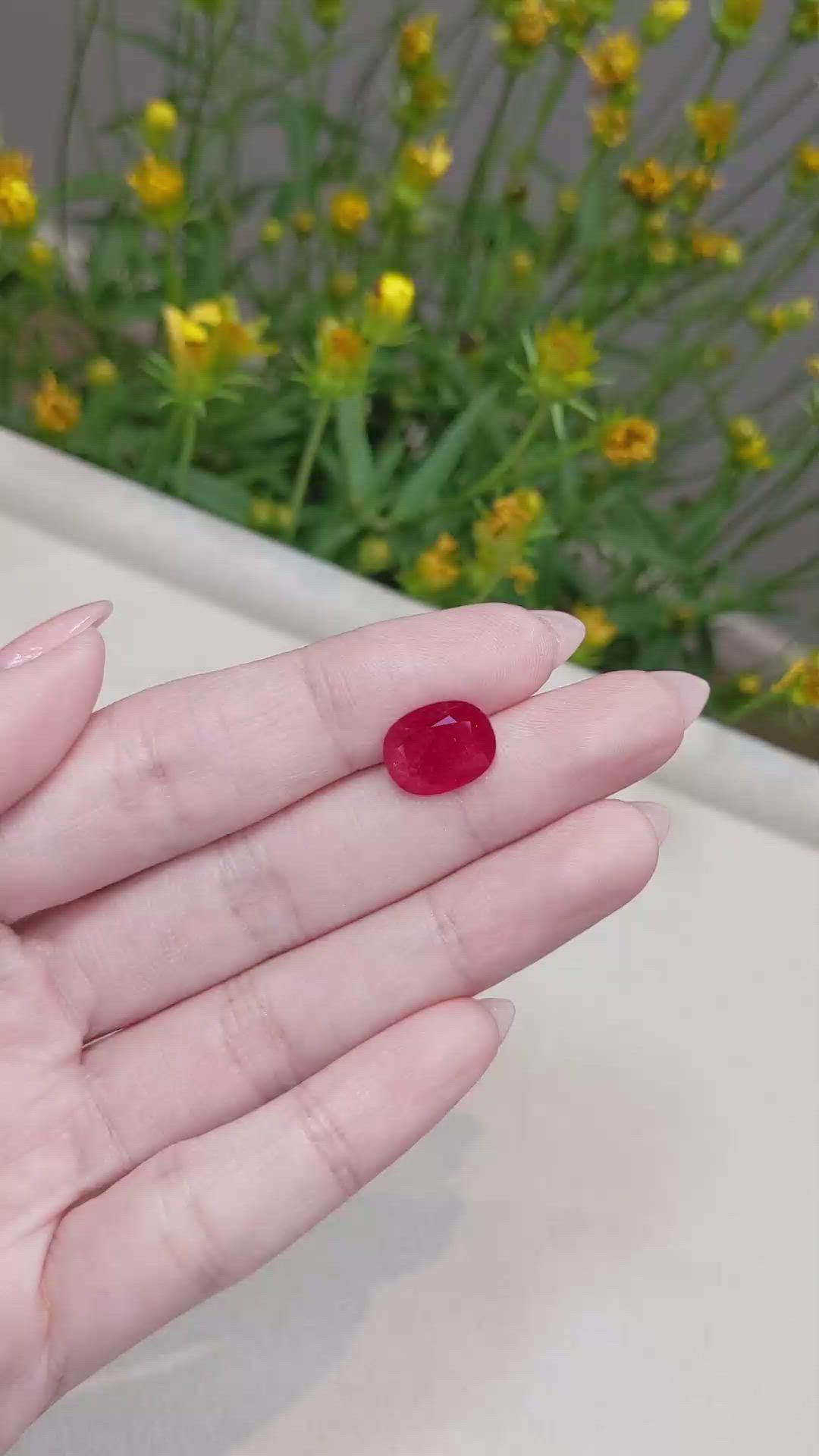 4.42 Ct. Ruby from Mozambique Size Video