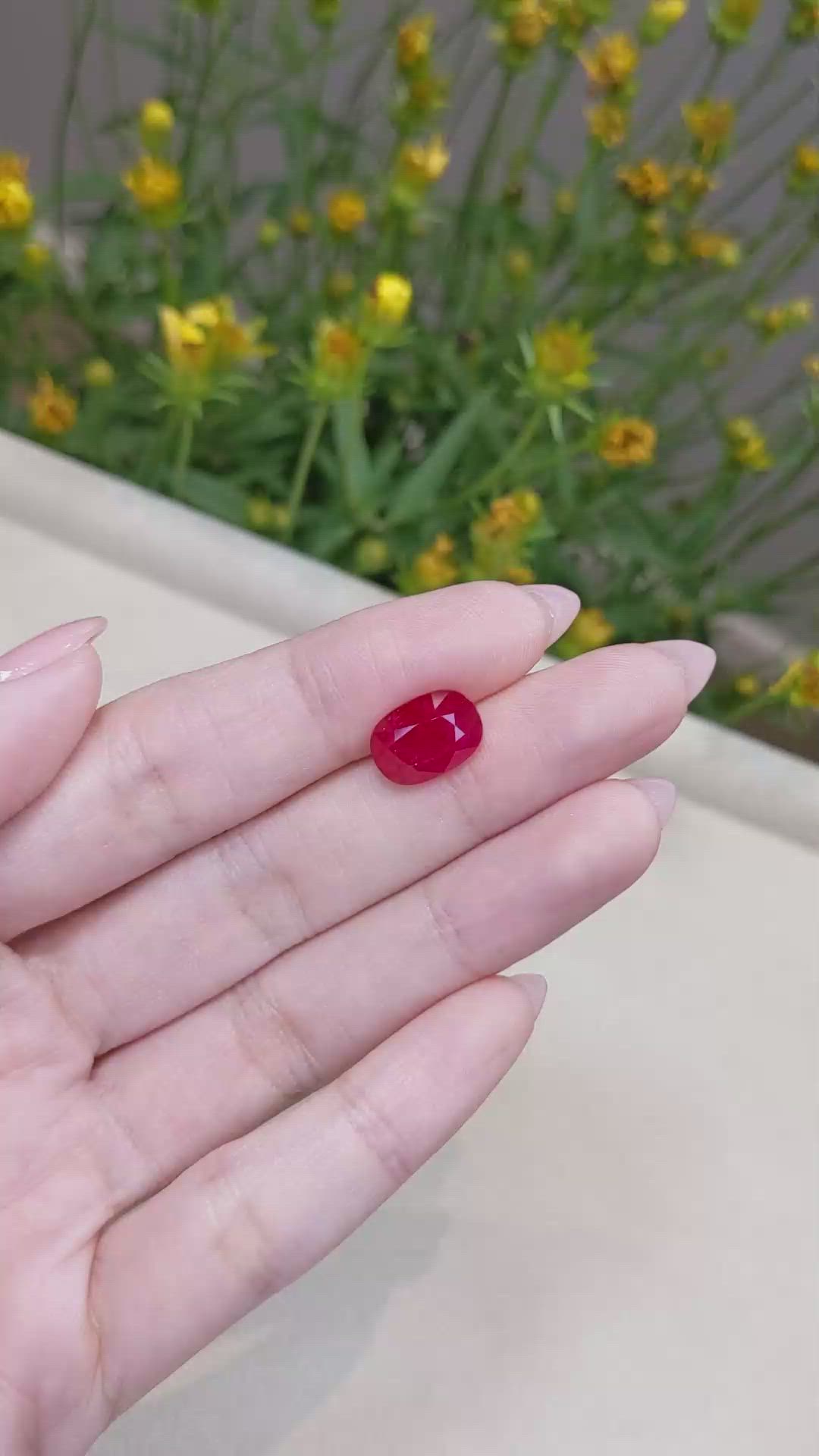 4.98 Ct. Ruby from Mozambique Size Video