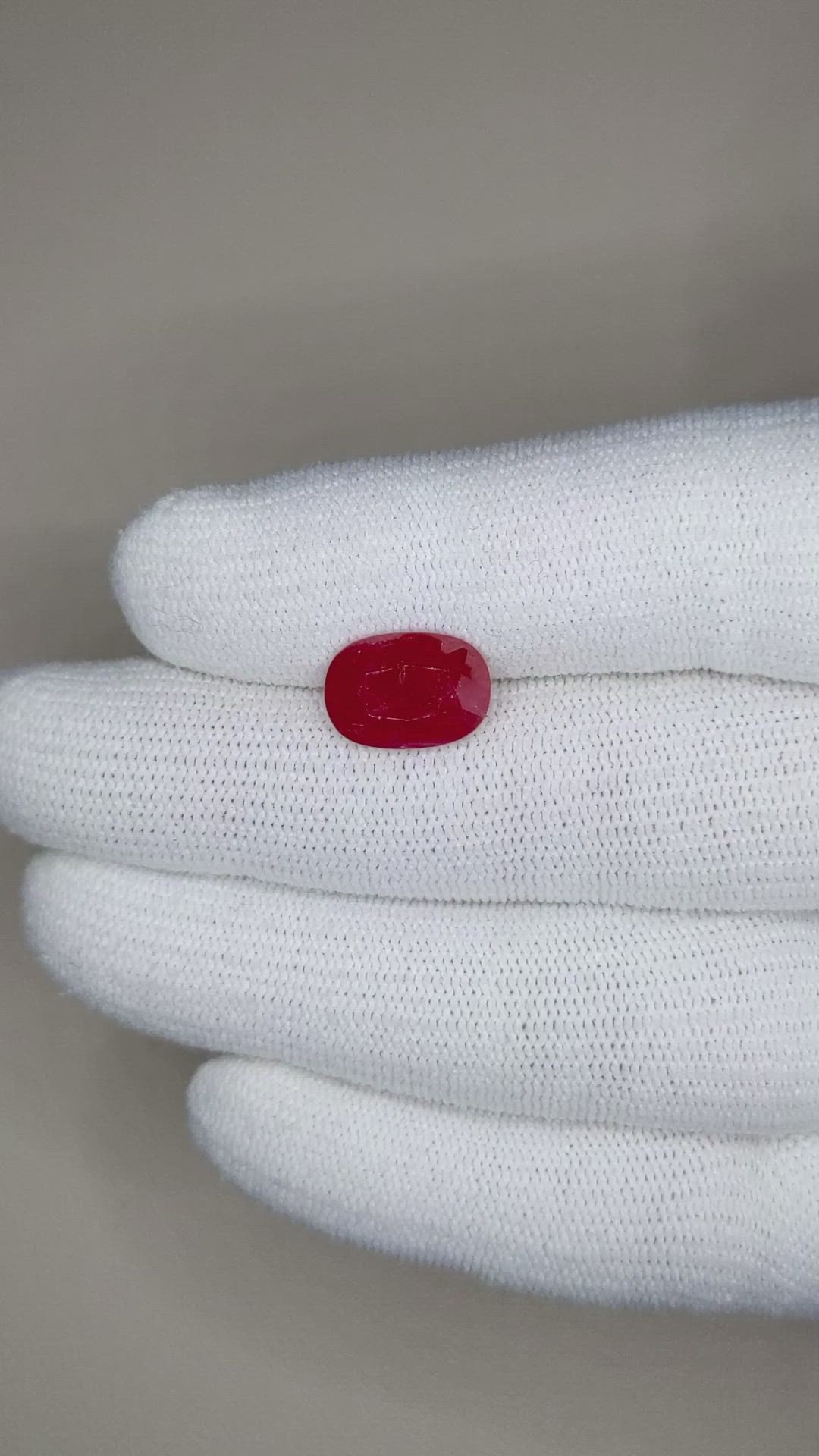 4.98 Ct. Ruby from Mozambique Size Video
