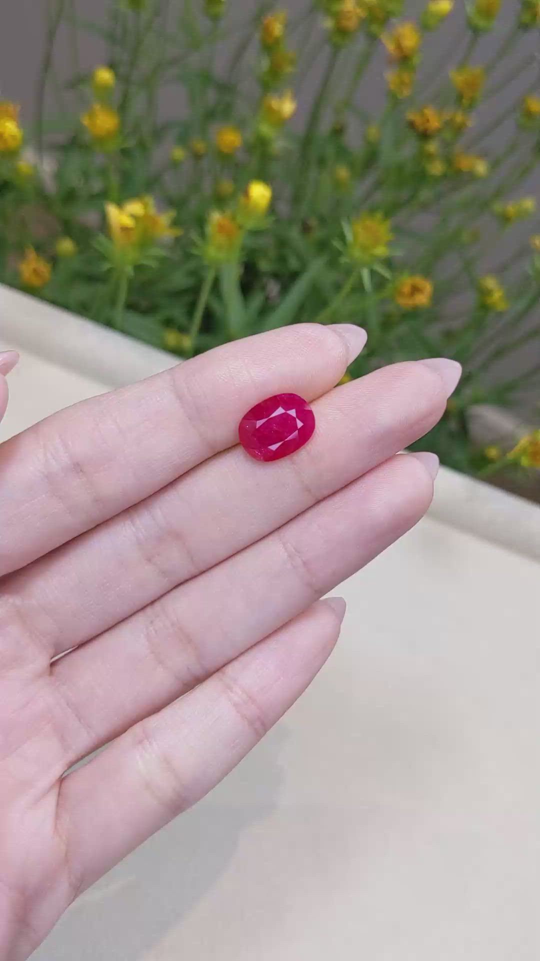 4.35 Ct. Ruby from Mozambique Size Video