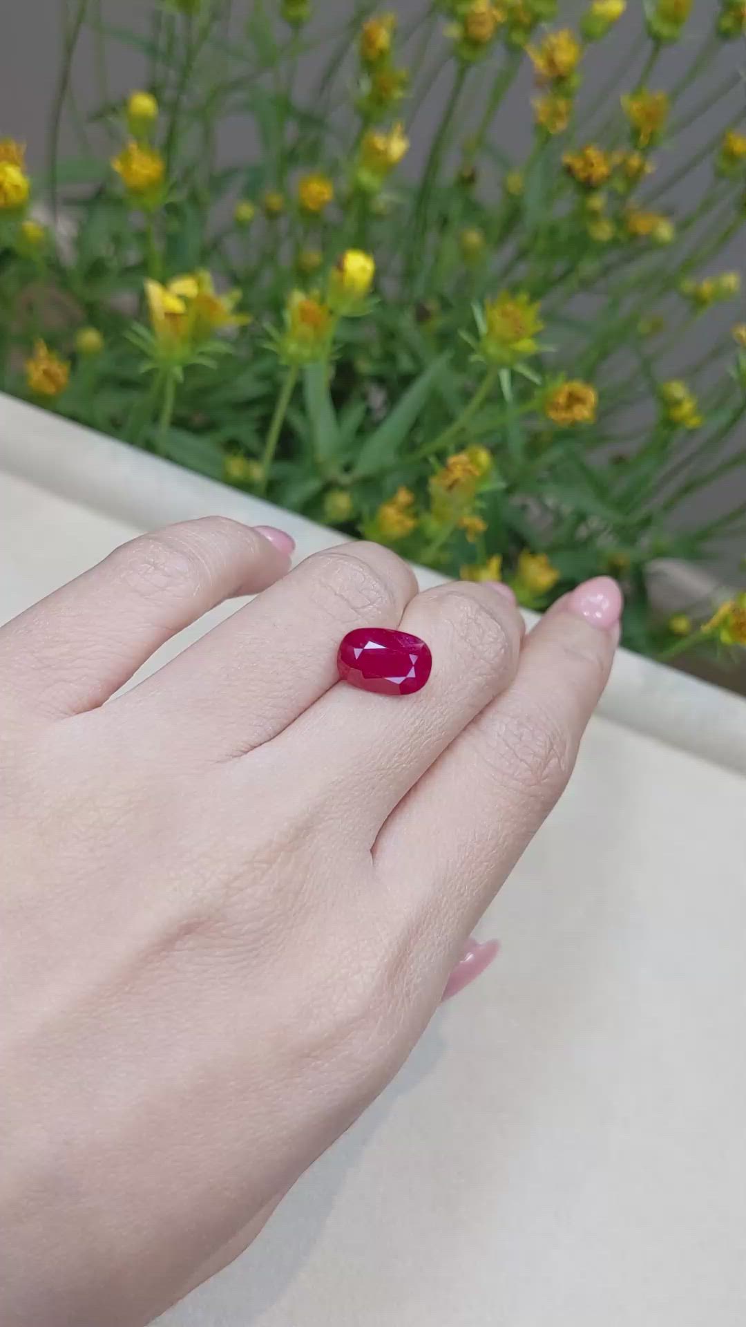 4.95 Ct. Ruby from Mozambique Size Video