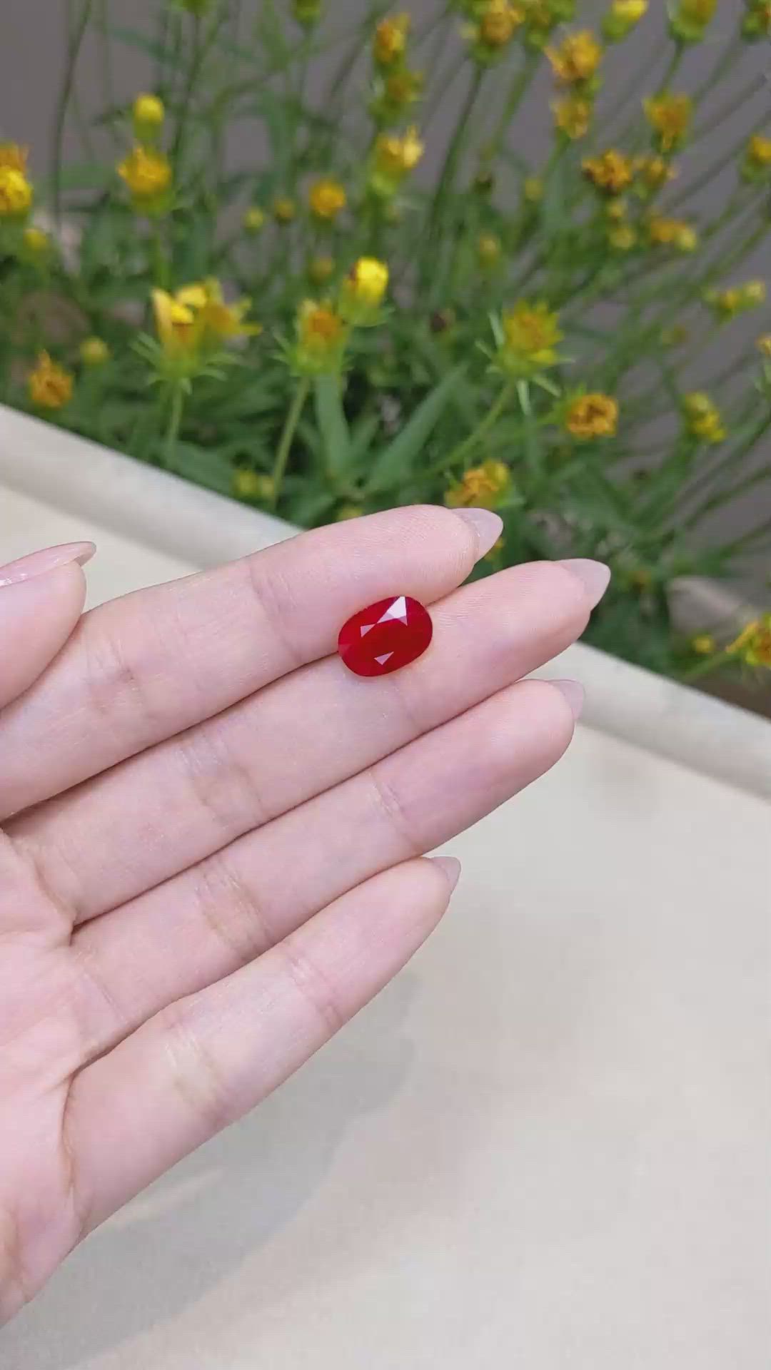 3.87 Ct. Ruby from Mozambique Size Video