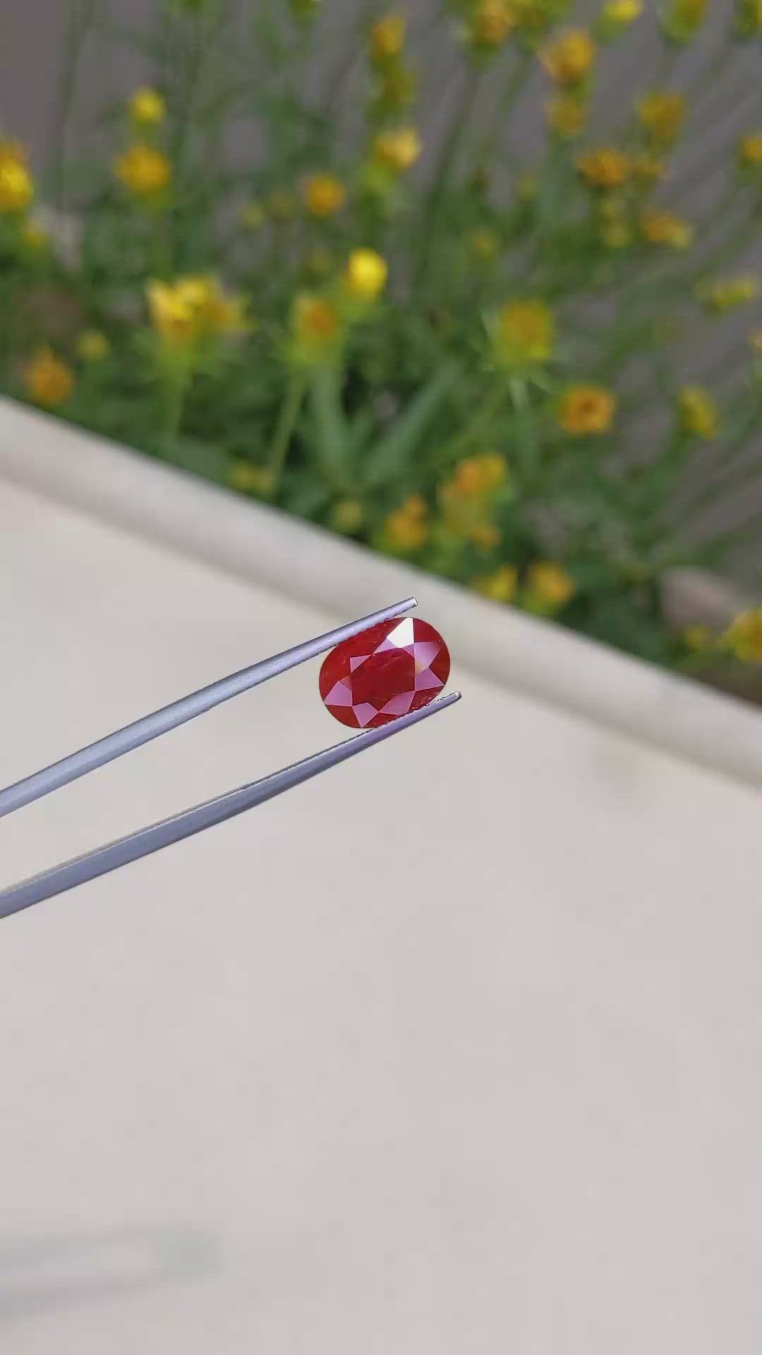 3.87 Ct. Ruby from Mozambique Size Video