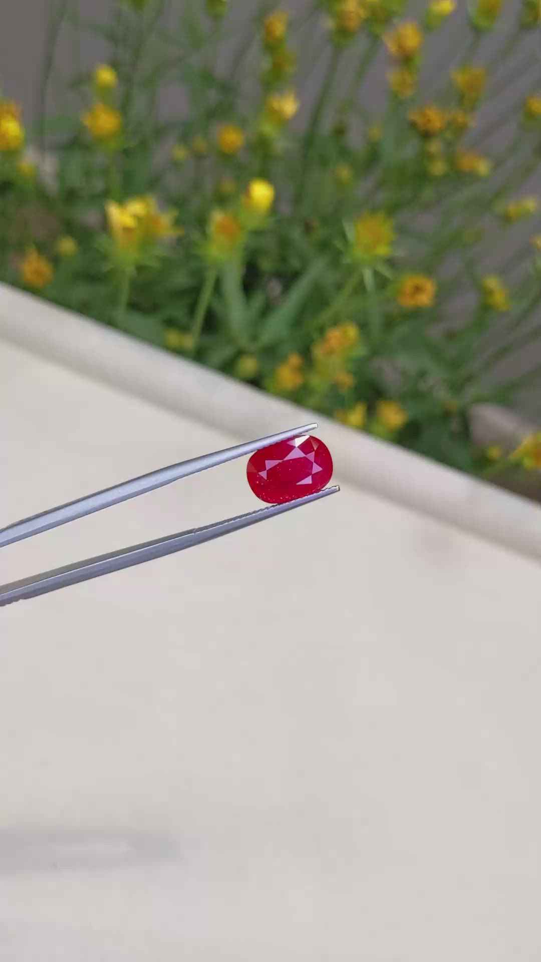 3.82 Ct. Ruby from Mozambique Size Video