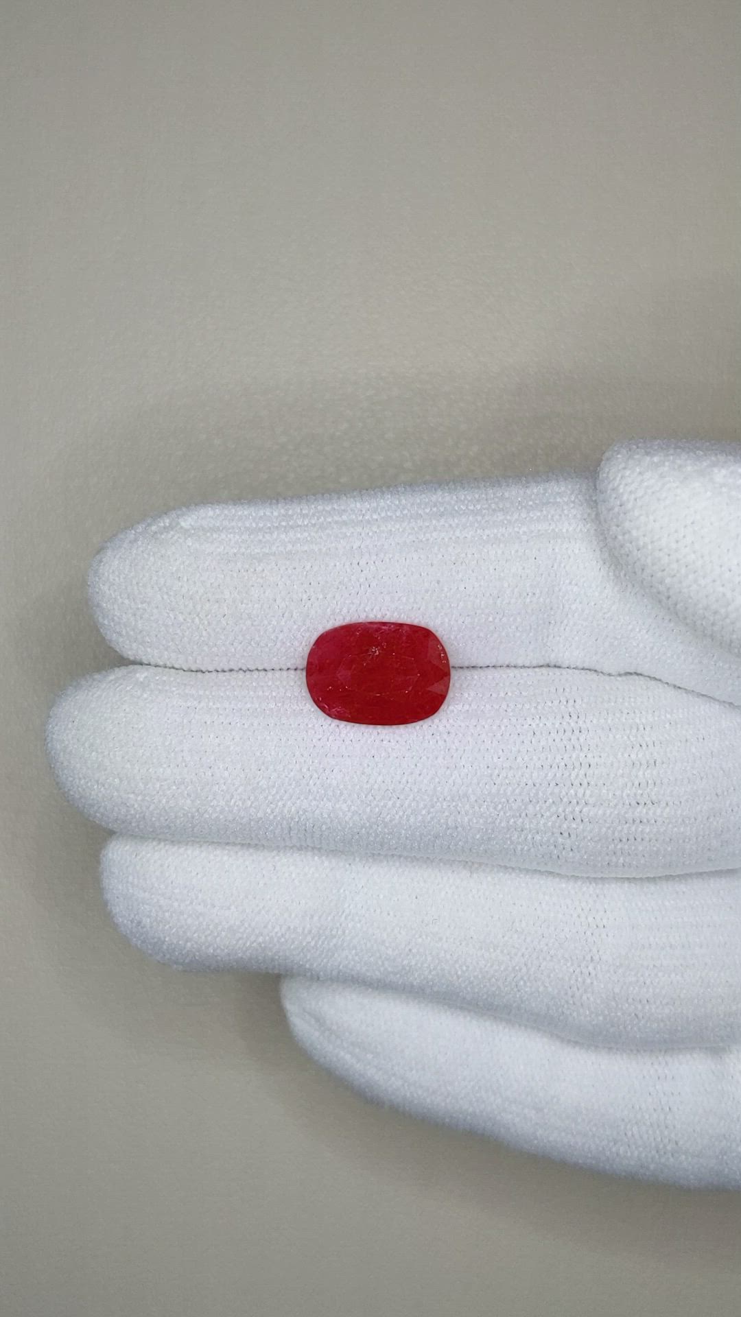 3.77 Ct. Ruby from Mozambique Size Video