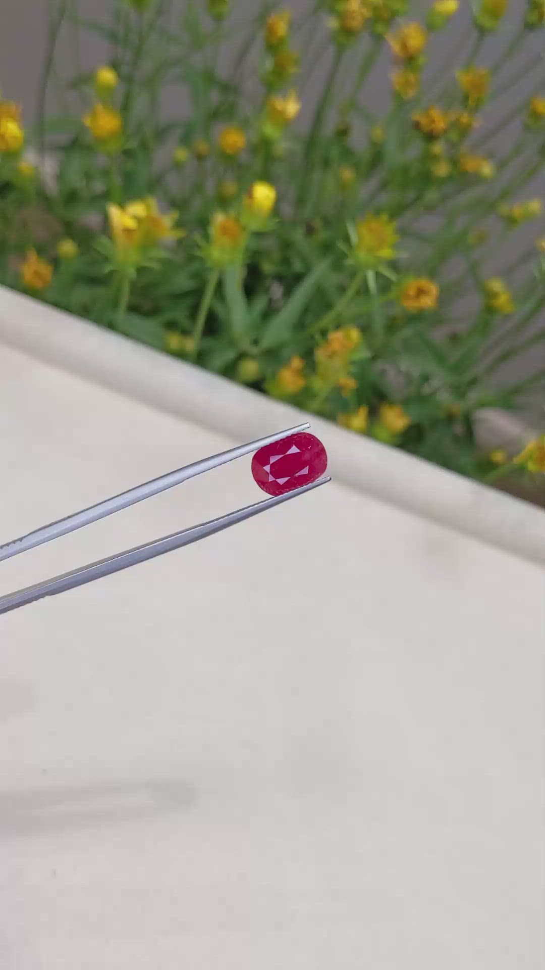 3.77 Ct. Ruby from Mozambique Size Video