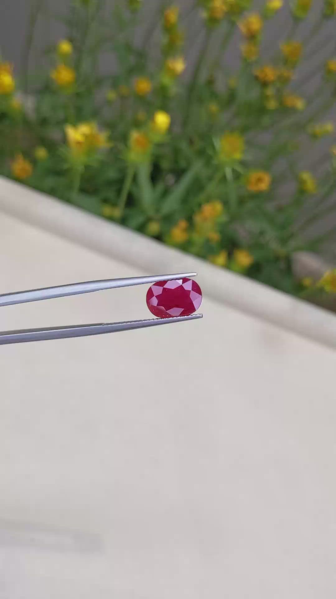 3.00 Ct. Ruby from Mozambique Size Video