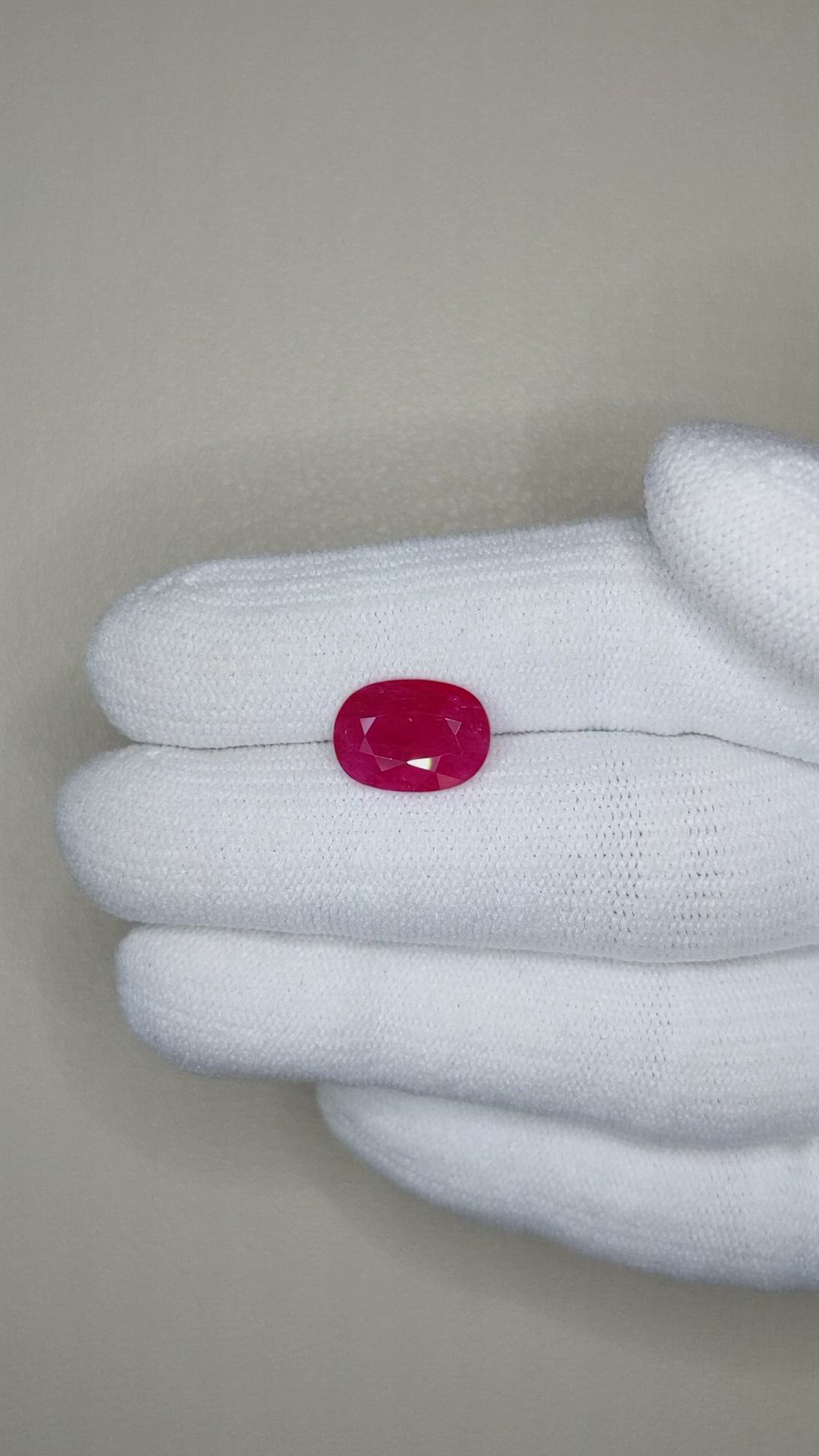 3.00 Ct. Ruby from Mozambique Size Video