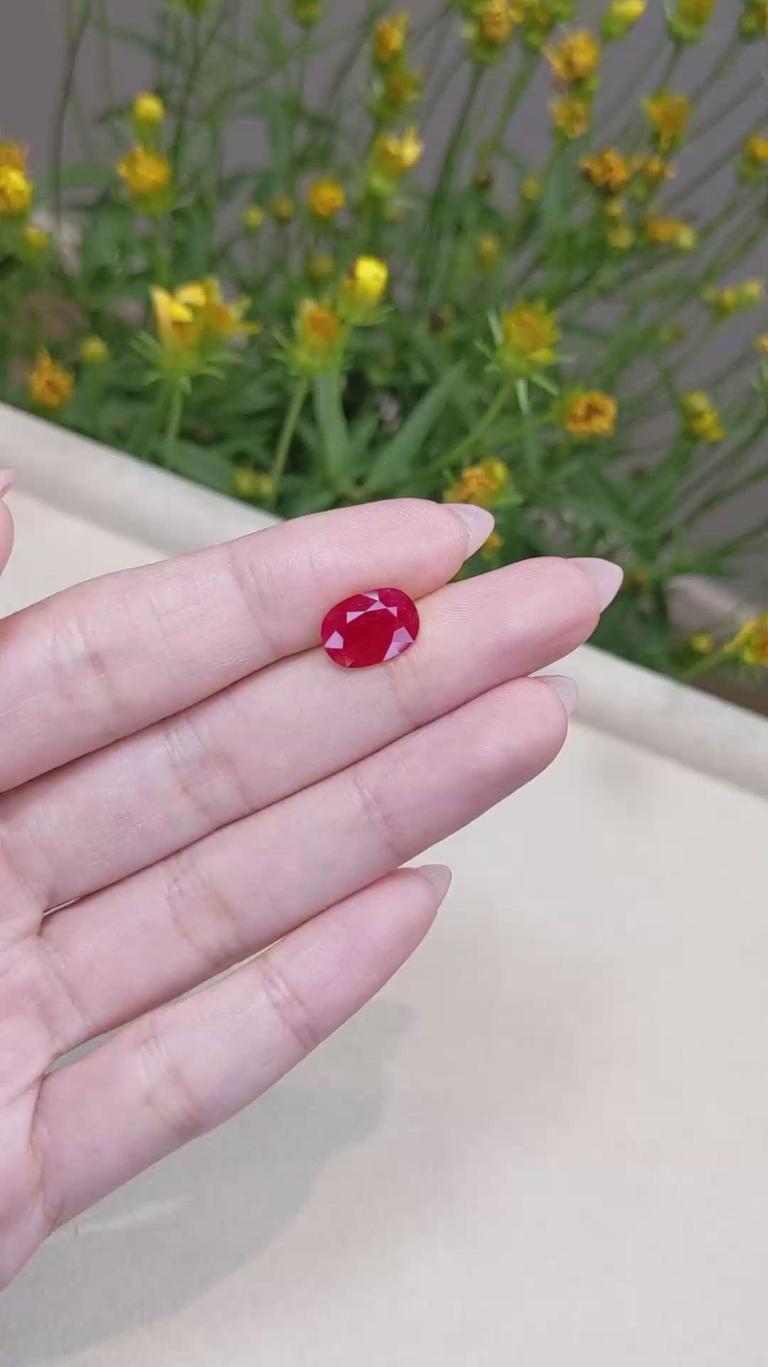 3.00 Ct. Ruby from Mozambique Size Video