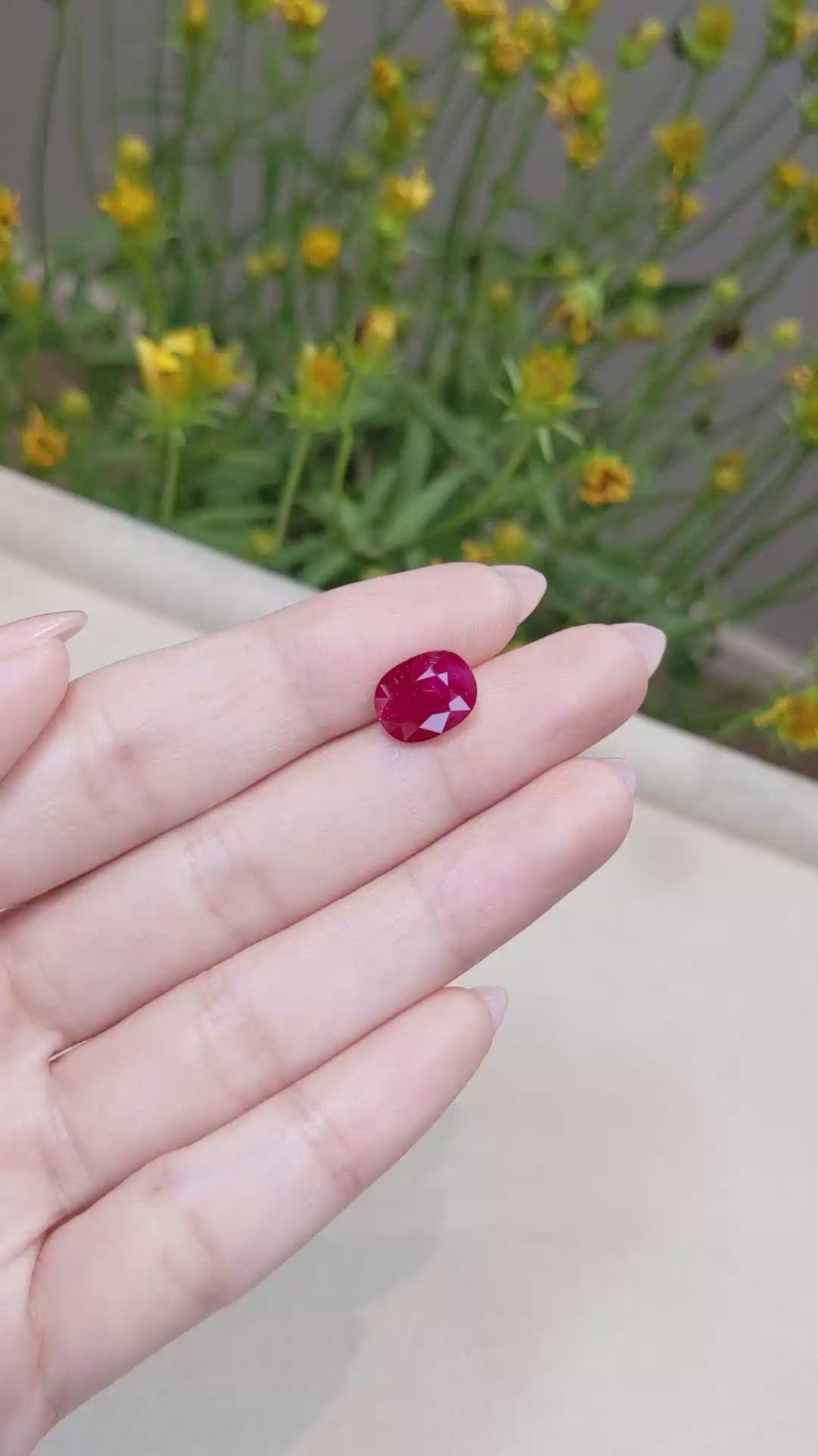 4.10 Ct. Ruby from Mozambique Size Video