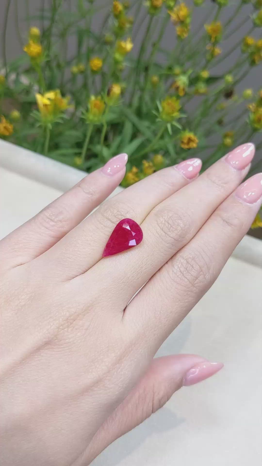 7.73 Ct. Ruby from Mozambique Size Video