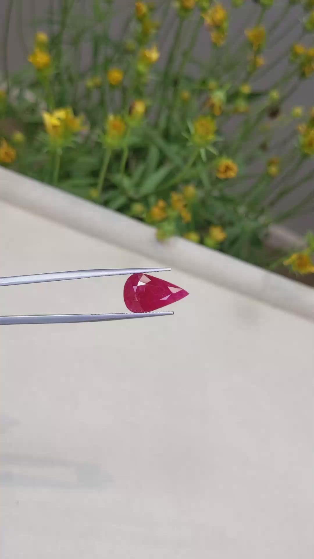 7.73 Ct. Ruby from Mozambique Size Video