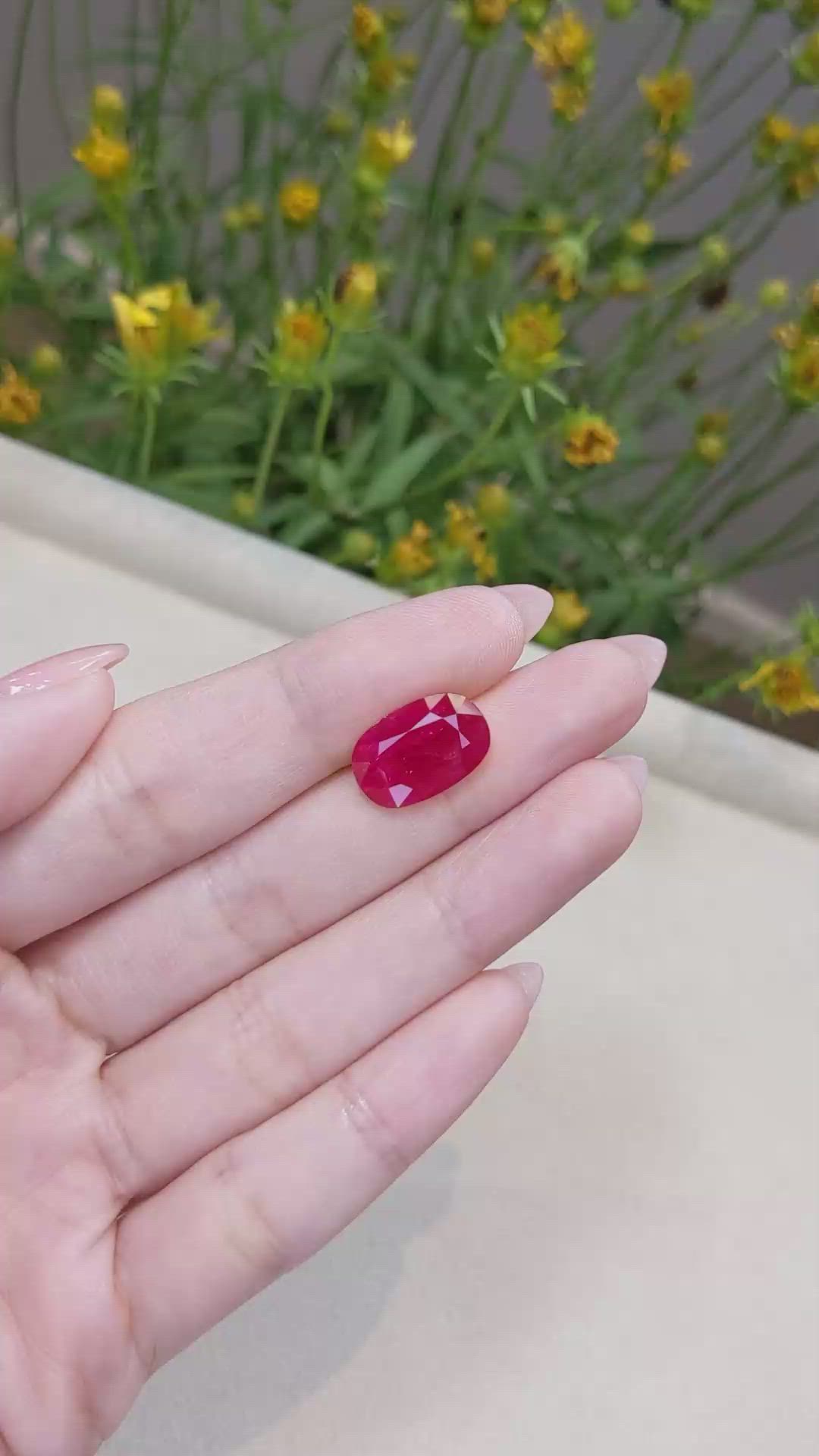 6.20 Ct. Ruby from Mozambique Size Video