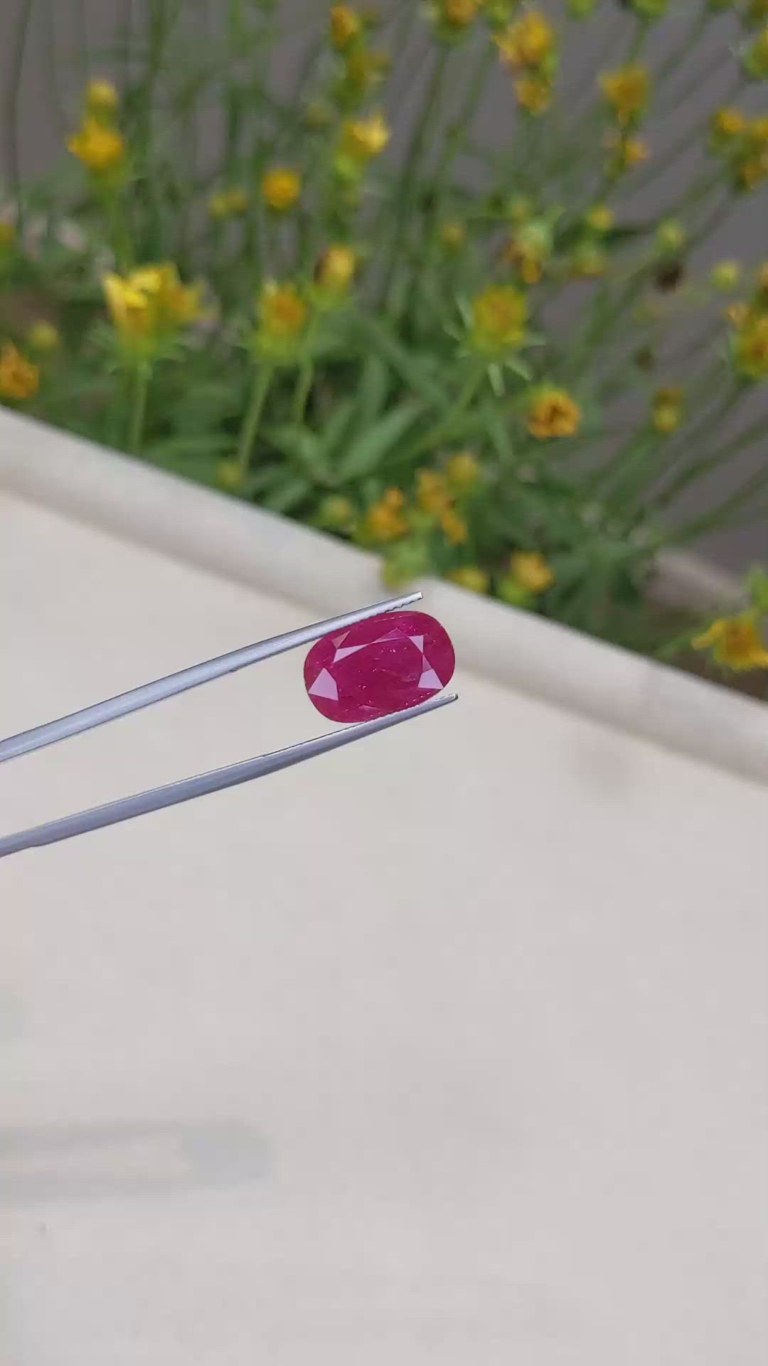 6.20 Ct. Ruby from Mozambique Size Video