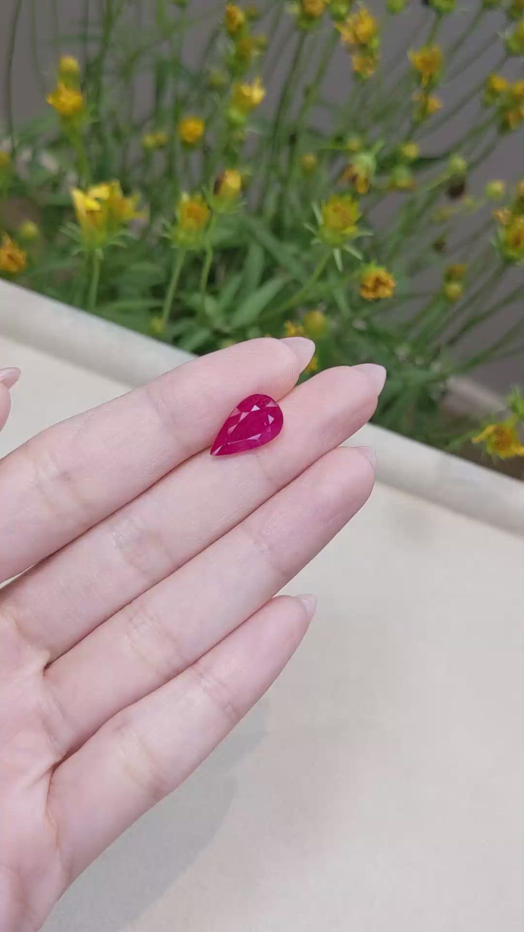 4.55 Ct. Ruby from Mozambique Size Video