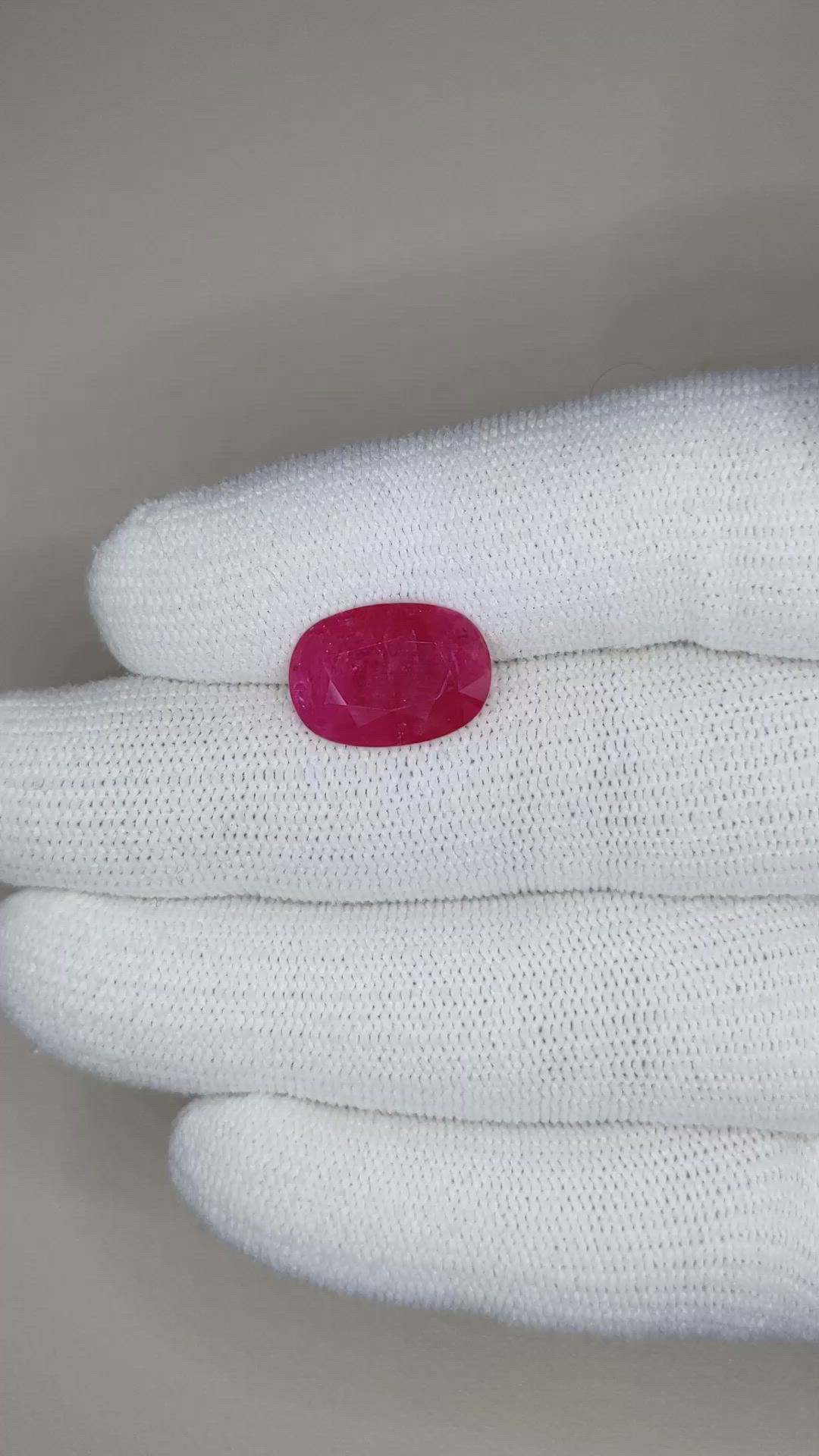 6.13 Ct. Ruby from Mozambique Size Video