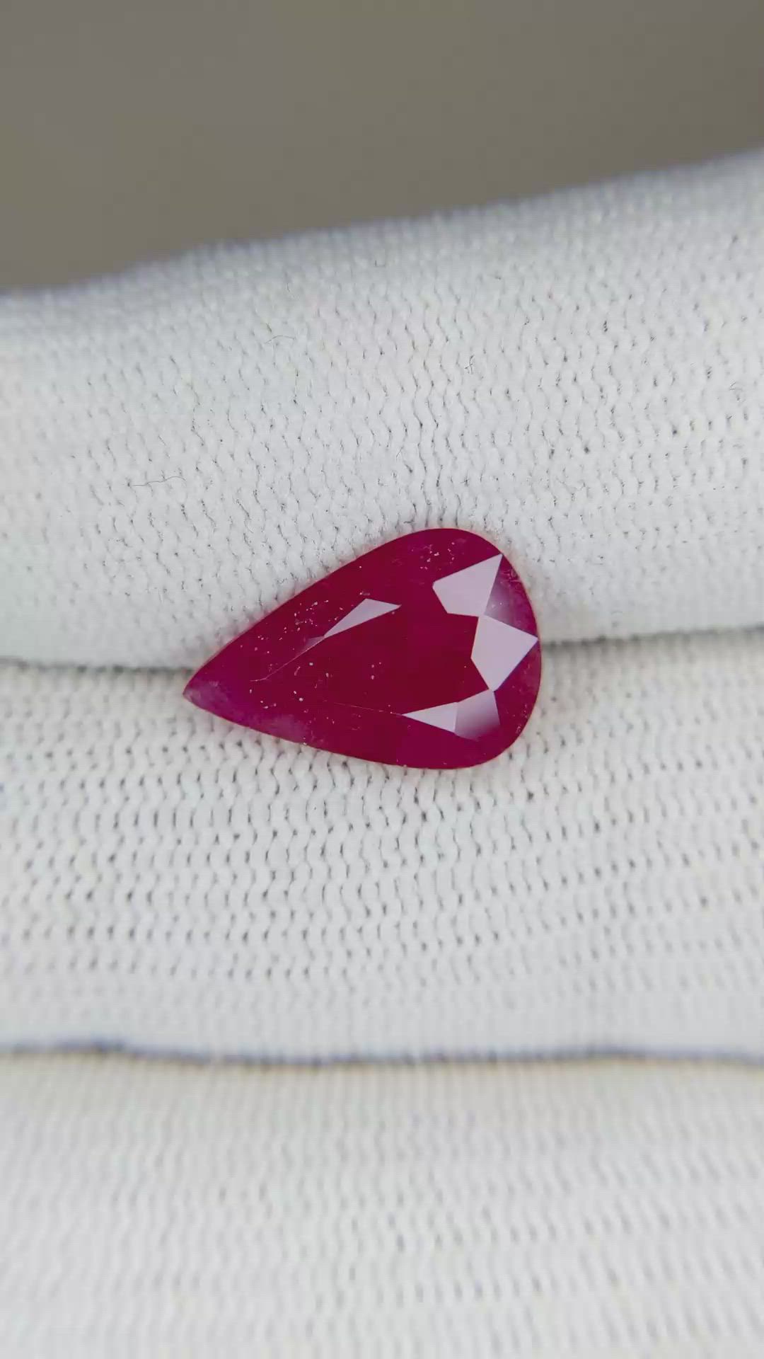 4.90 Ct. Ruby from Mozambique Size Video