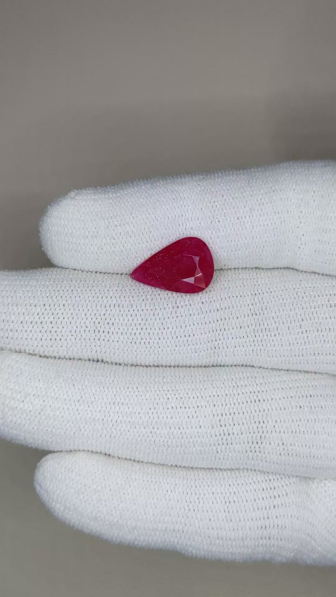 4.90 Ct. Ruby from Mozambique Size Video