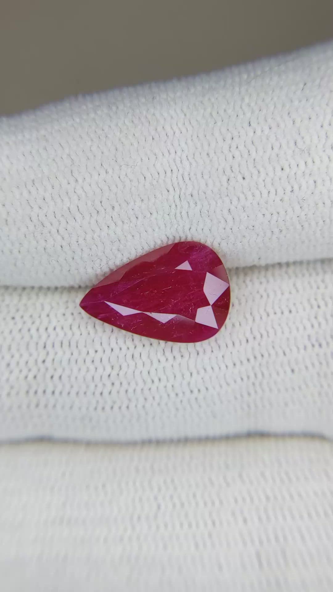 3.67 Ct. Ruby from Mozambique Size Video