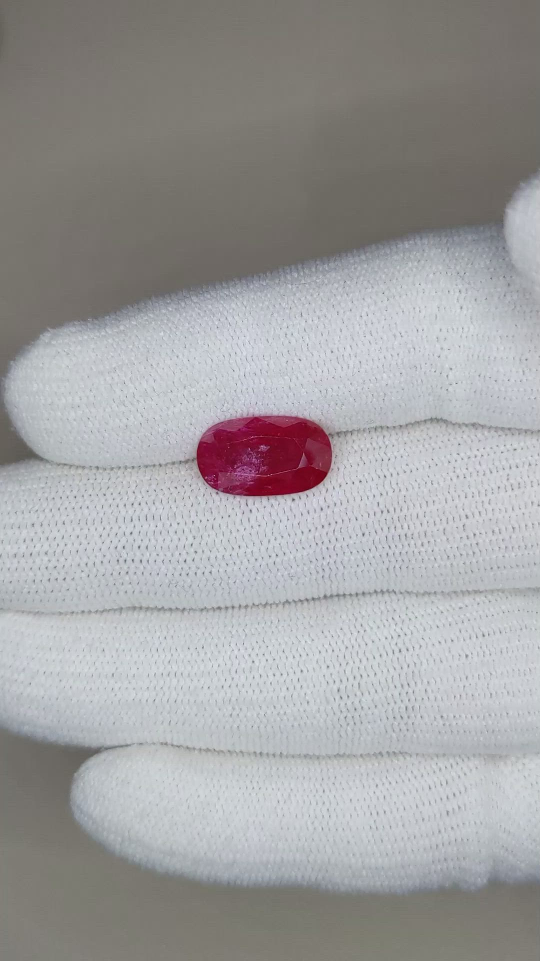 4.48 Ct. Ruby from Mozambique Size Video