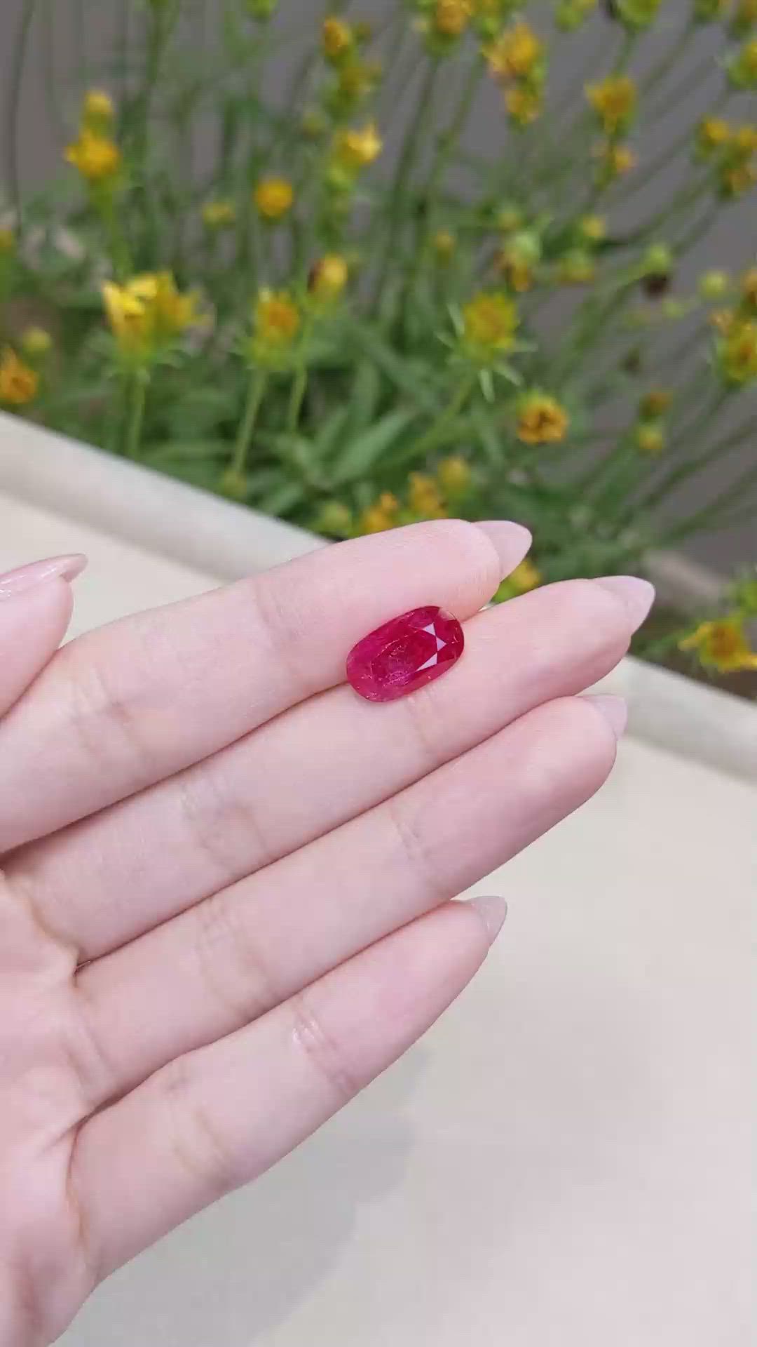 4.48 Ct. Ruby from Mozambique Size Video
