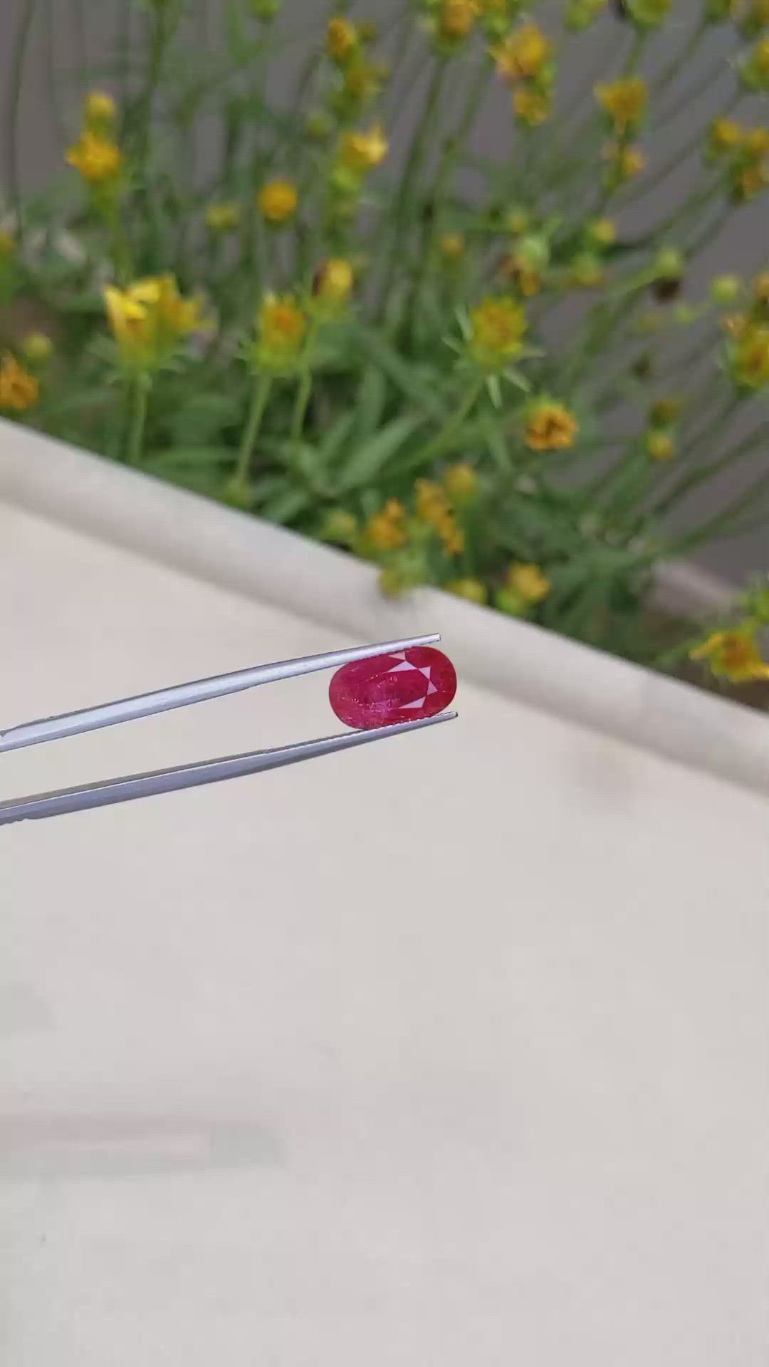 4.48 Ct. Ruby from Mozambique Size Video
