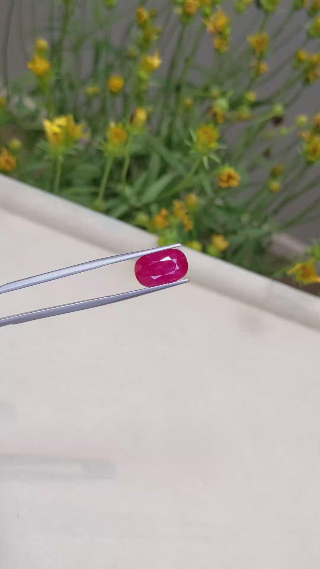 5.32 Ct. Ruby from Mozambique Size Video