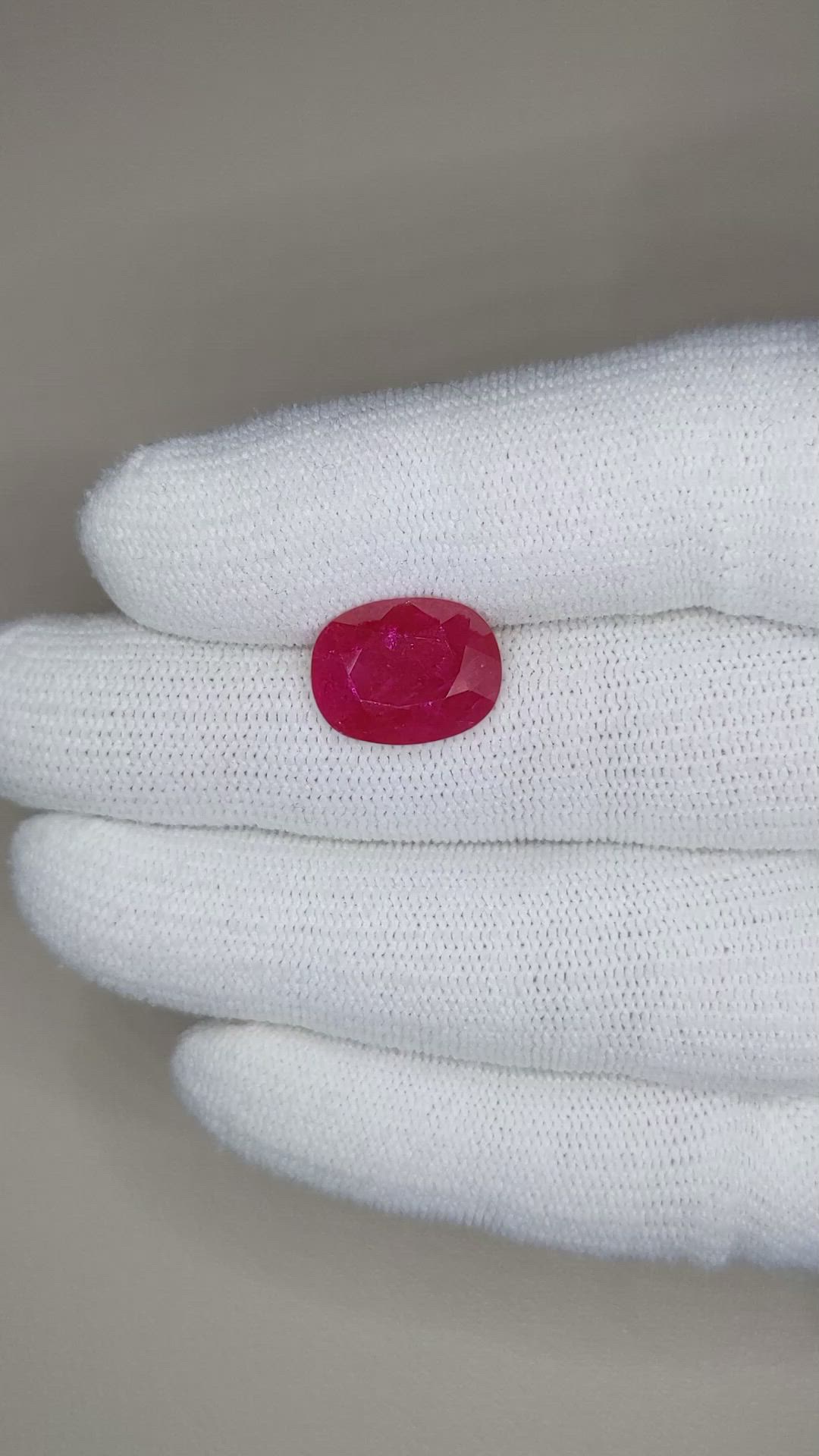 5.25 Ct. Ruby from Mozambique Size Video