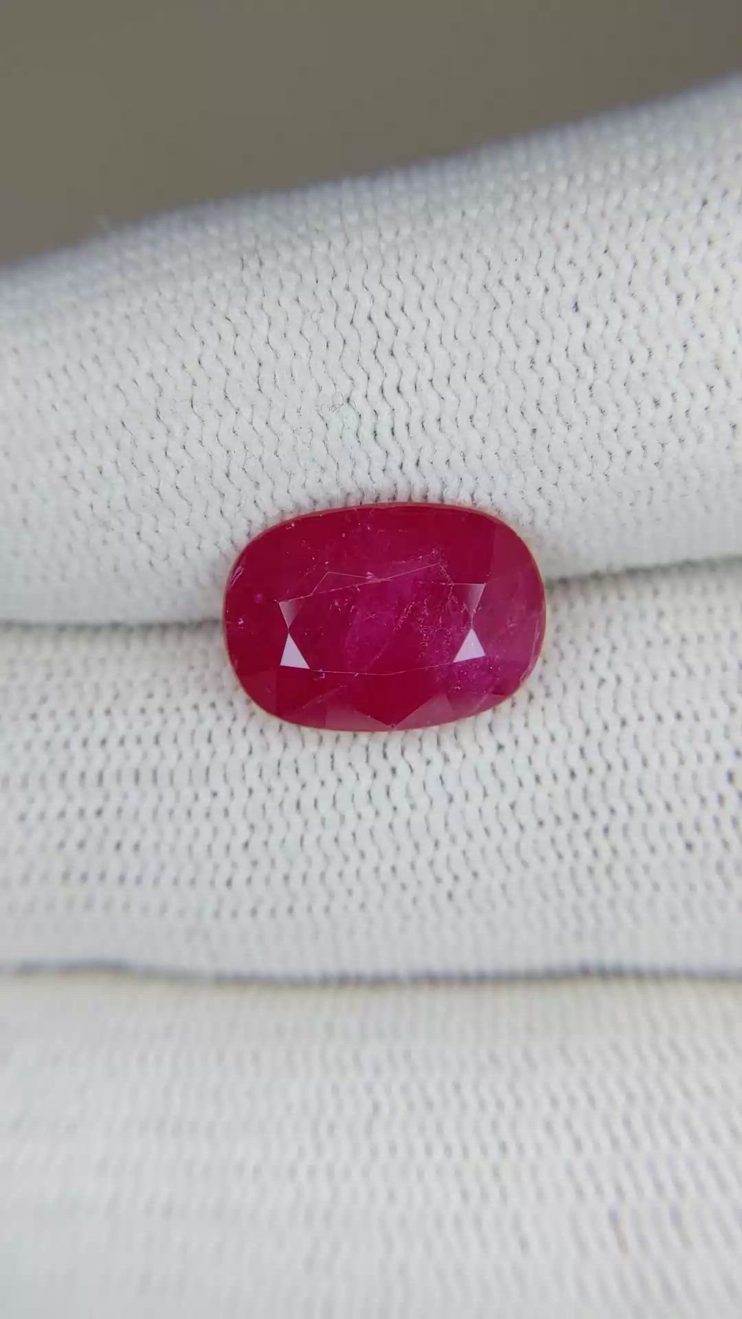 5.94 Ct. Ruby from Mozambique Size Video