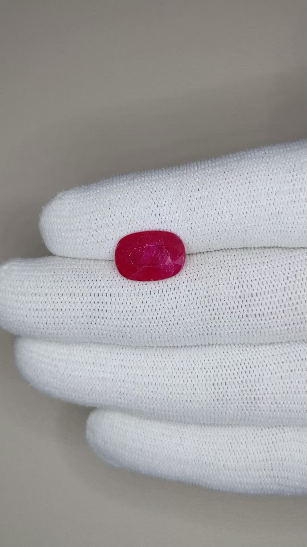5.94 Ct. Ruby from Mozambique Size Video