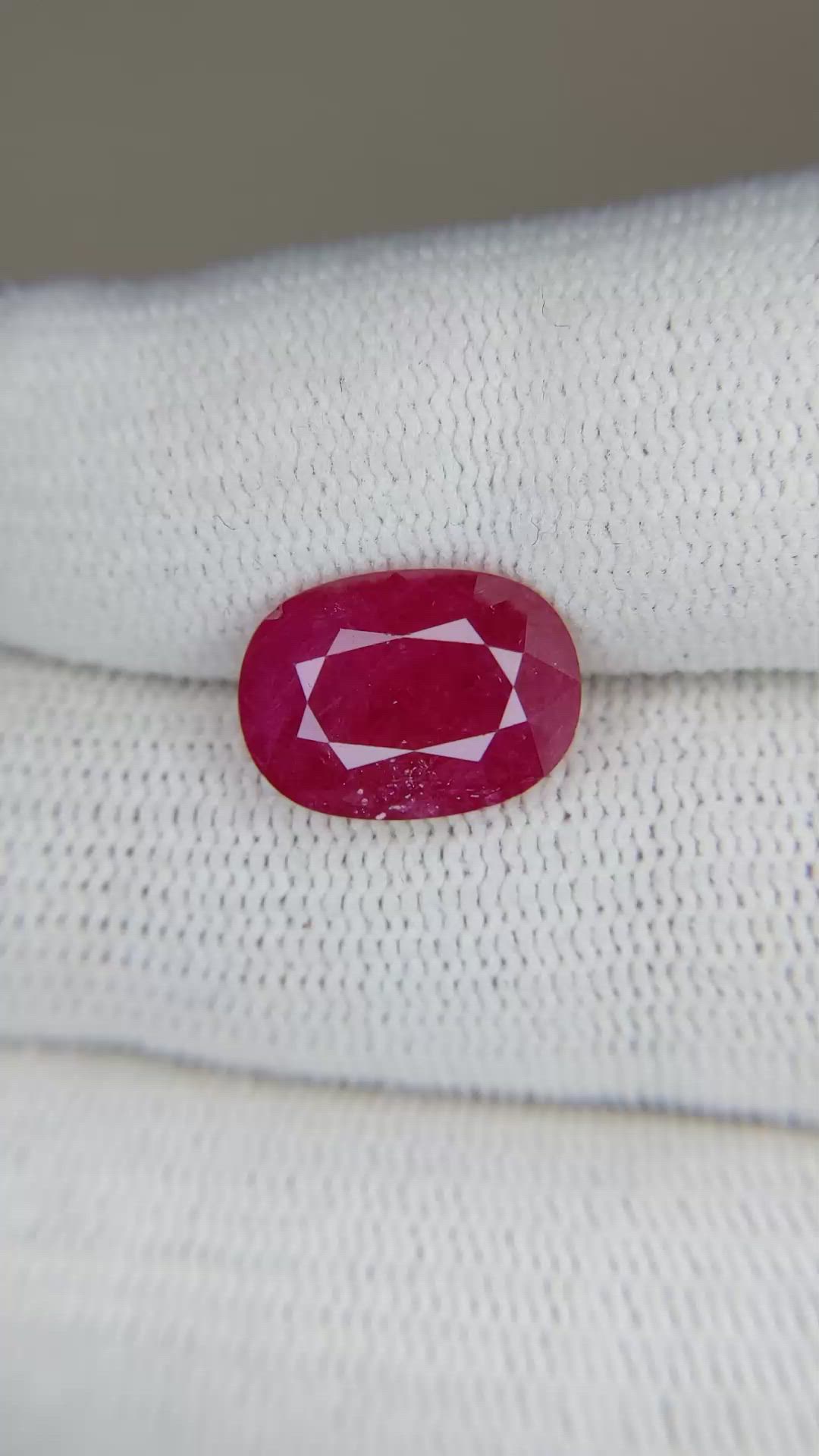 5.27 Ct. Ruby from Mozambique Size Video