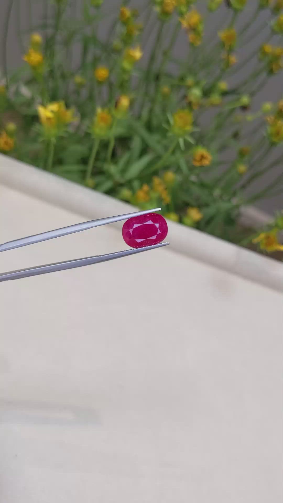 5.27 Ct. Ruby from Mozambique Size Video