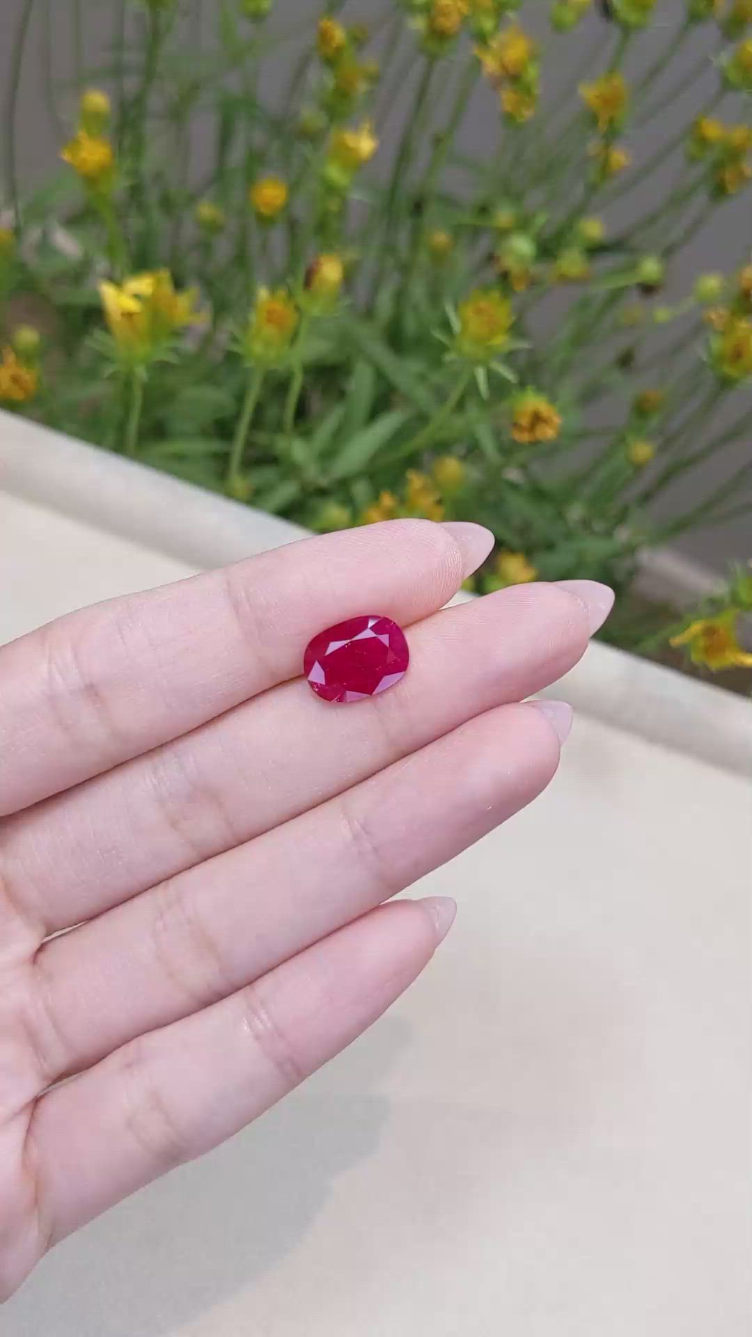 3.80 Ct. Ruby from Mozambique Size Video