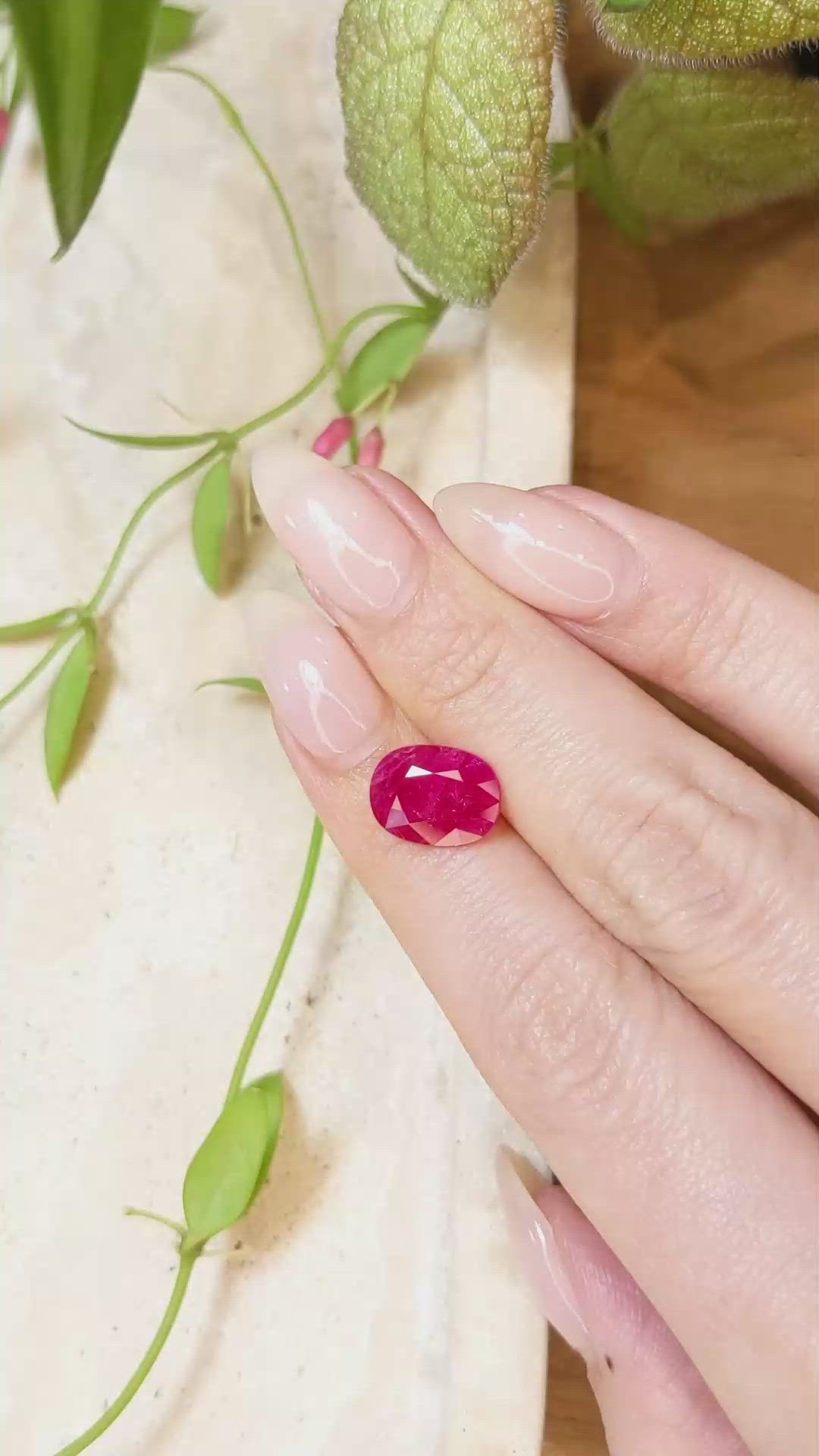 4.23 Ct. Ruby from Mozambique Size Video