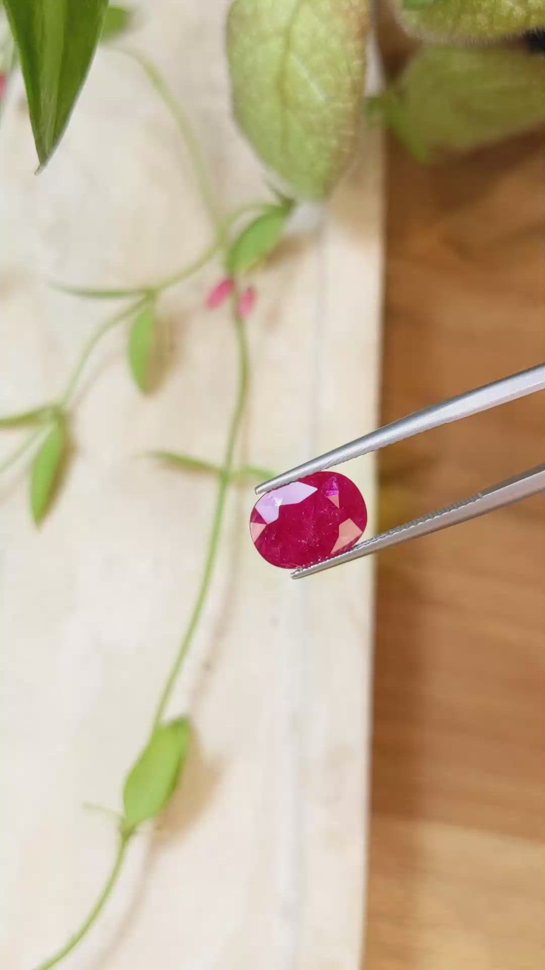 4.23 Ct. Ruby from Mozambique Size Video