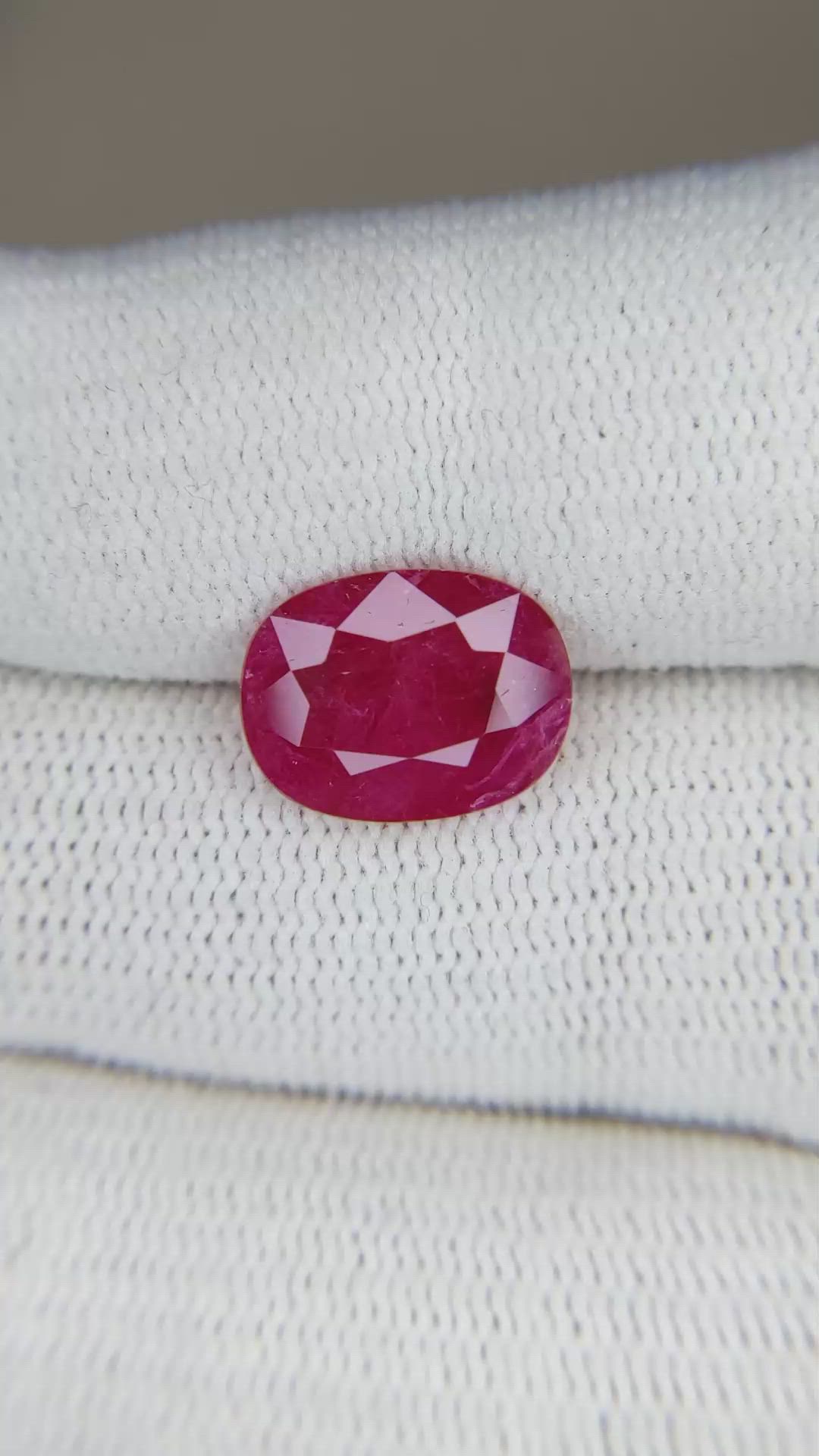 4.23 Ct. Ruby from Mozambique Size Video